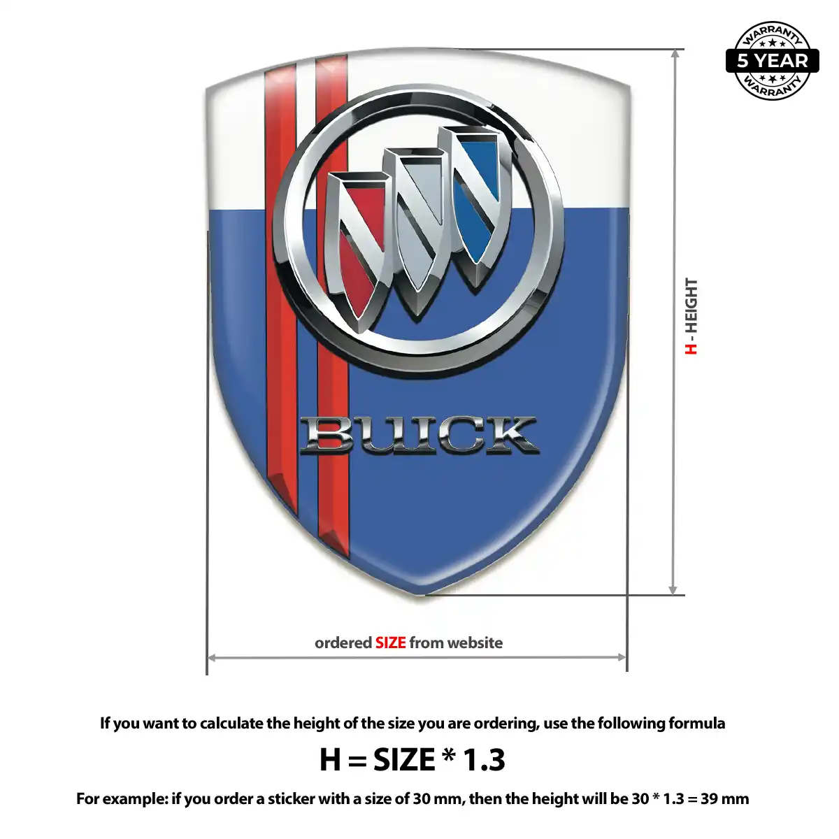 Buick Automotive Logo Sticker Sleek Style