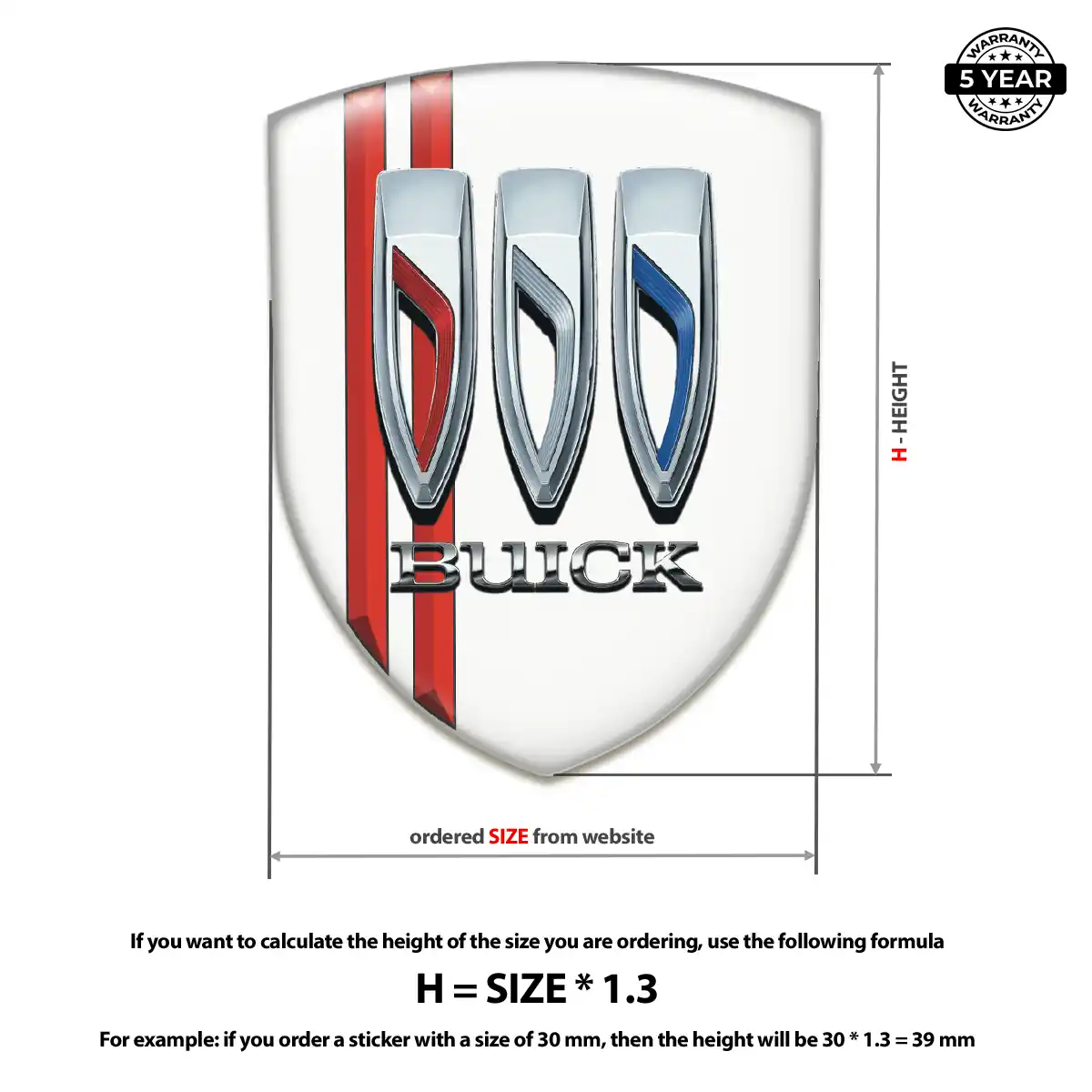 Buick Automotive Resin Decal Deluxe Edition