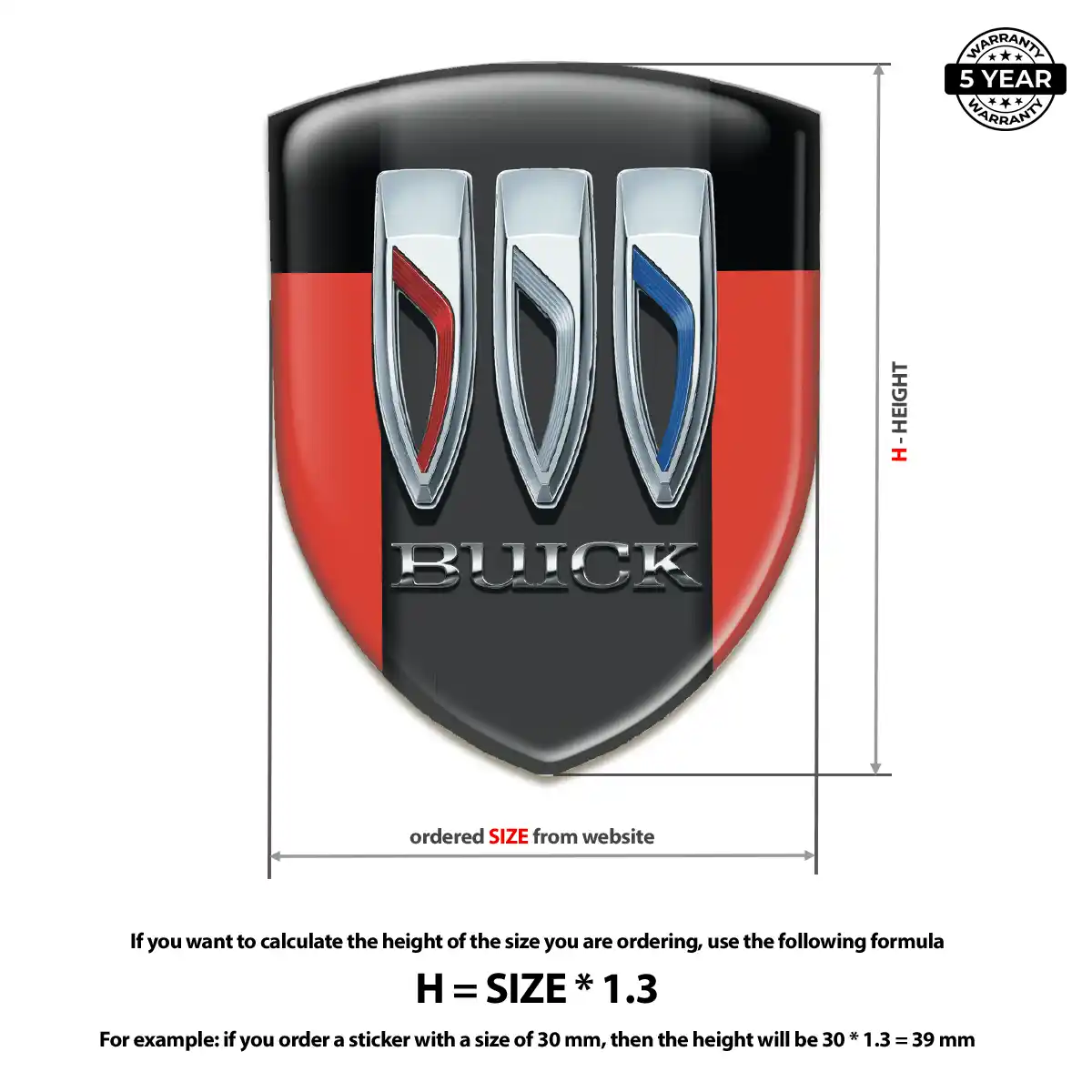Buick Automotive Resin Decal Elite Finish