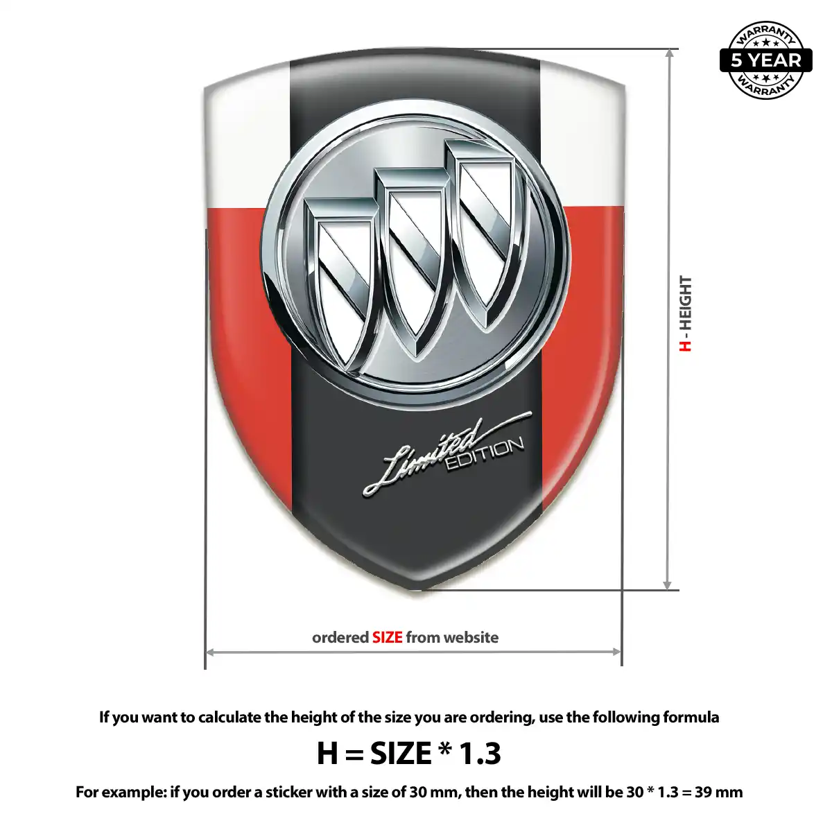 Buick Automotive Resin Decal Opulent Line