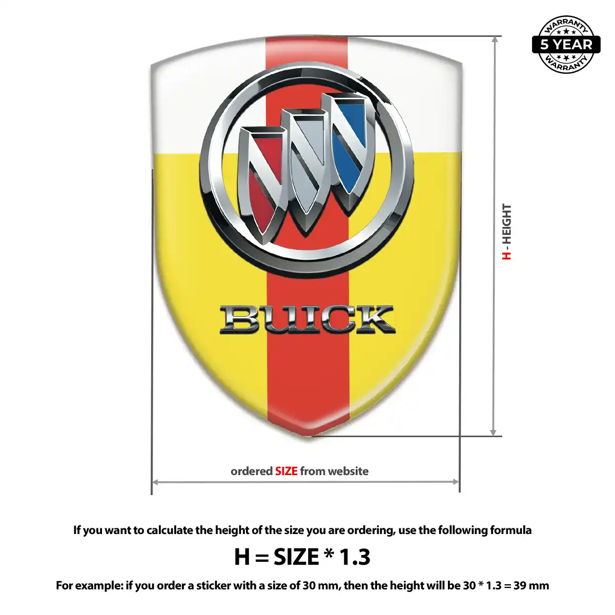 Buick Automotive Resin Decal Prestige Line