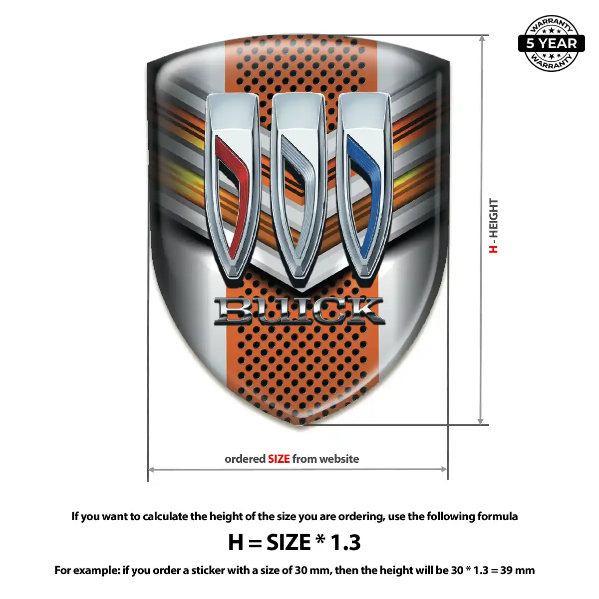 Buick Automotive Resin Decal Resin Luxe