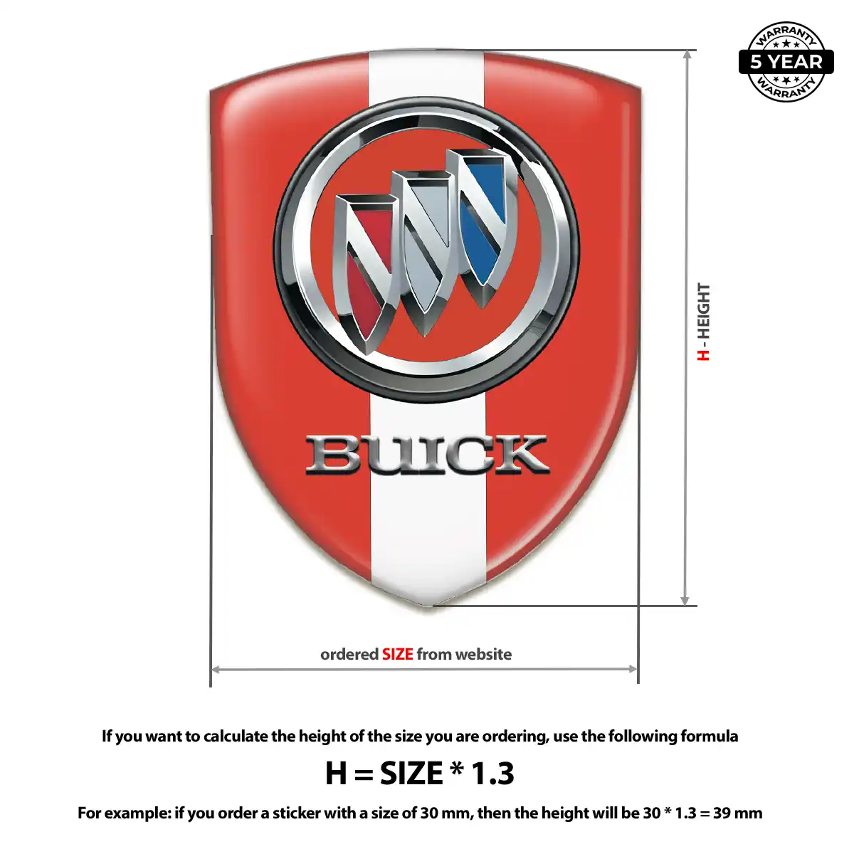 Buick Automotive Resin Decal Signature Grade
