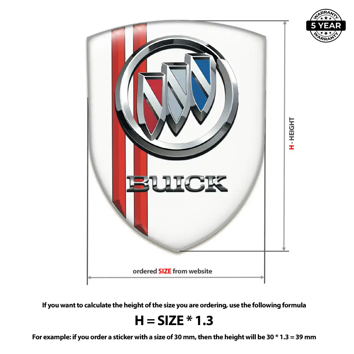 Buick Car Badge Sticker Deluxe Edition