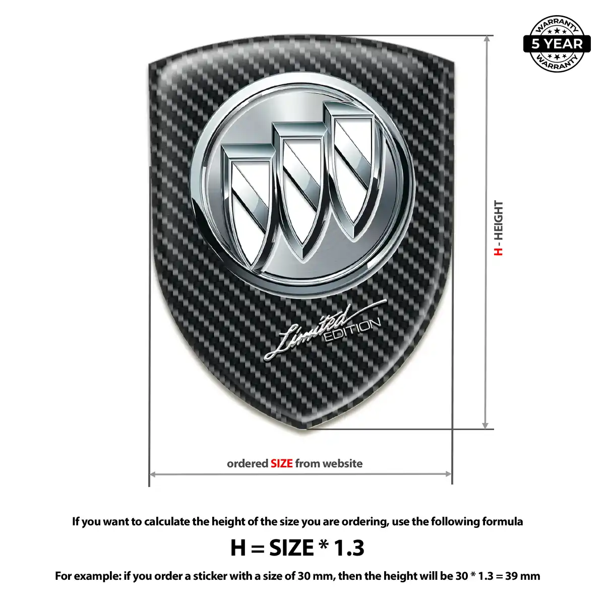 Buick Car Badge Sticker Exclusive Series