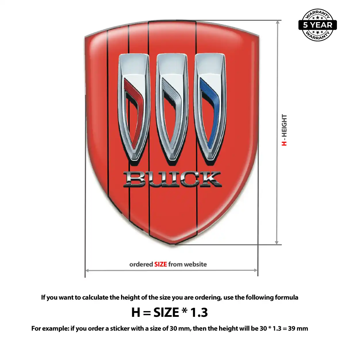 Buick Car Badge Sticker Noble Edition