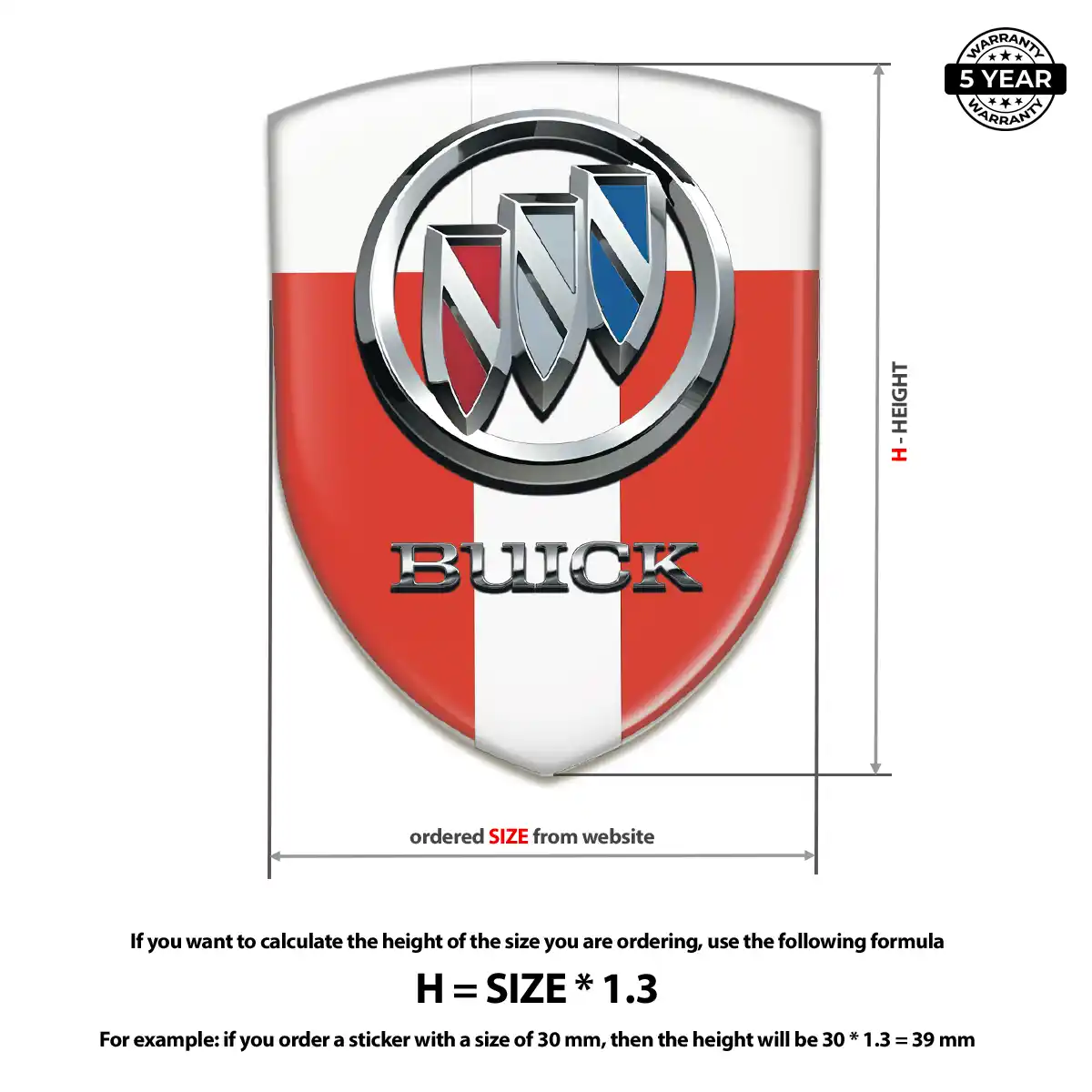 Buick Car Badge Sticker Prime Quality