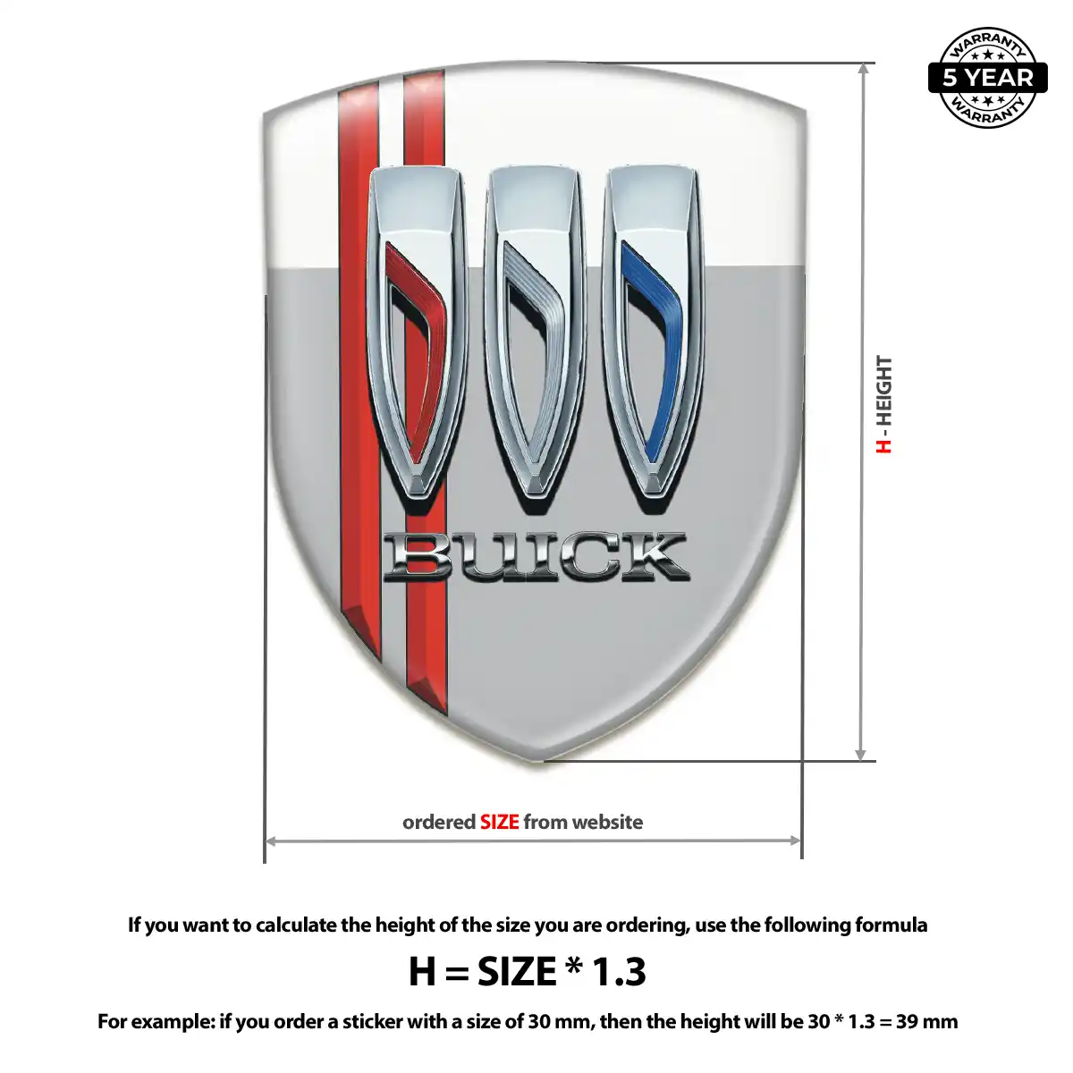 Buick Car Badge Sticker Sleek Style