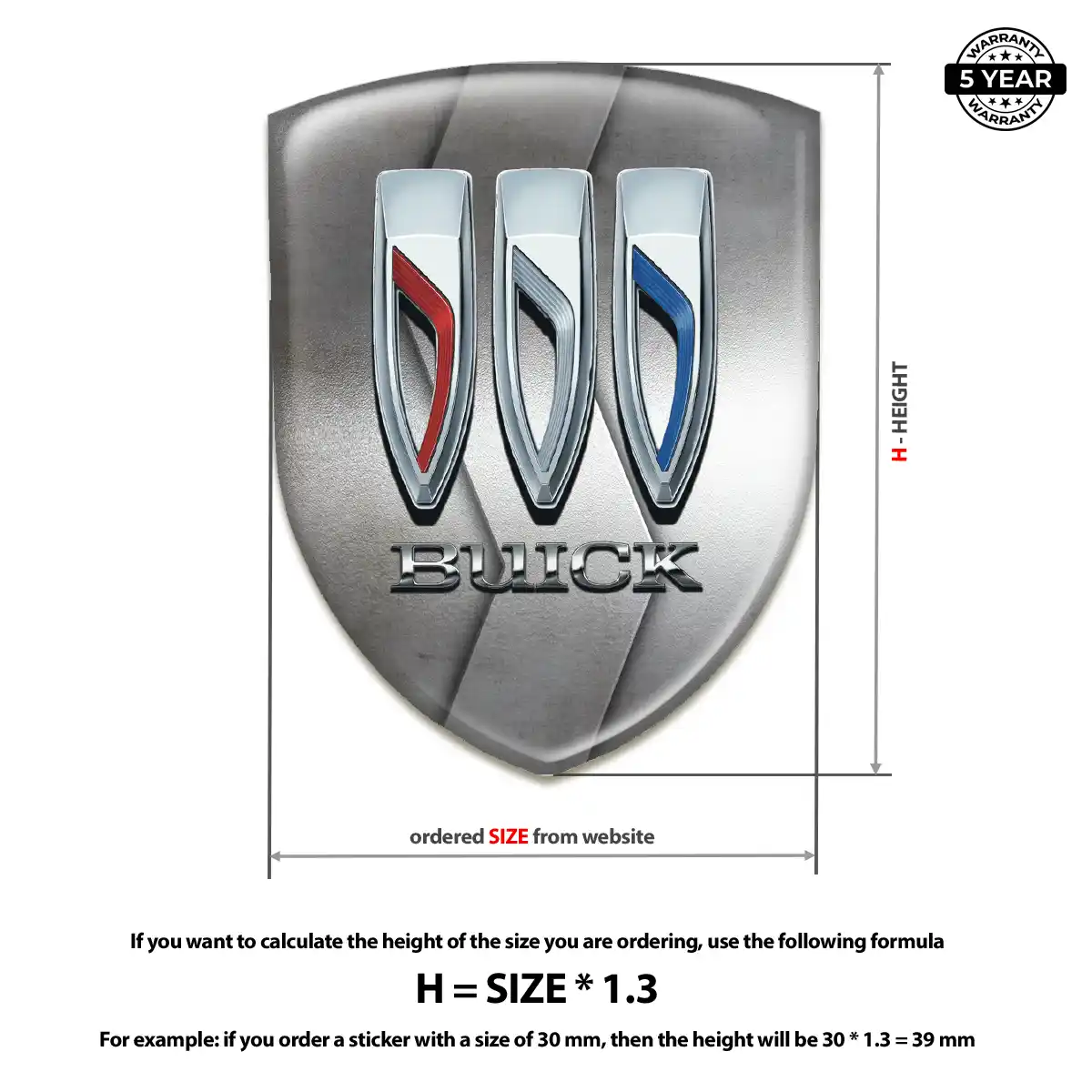 Buick Car Emblem Decal Deluxe Edition