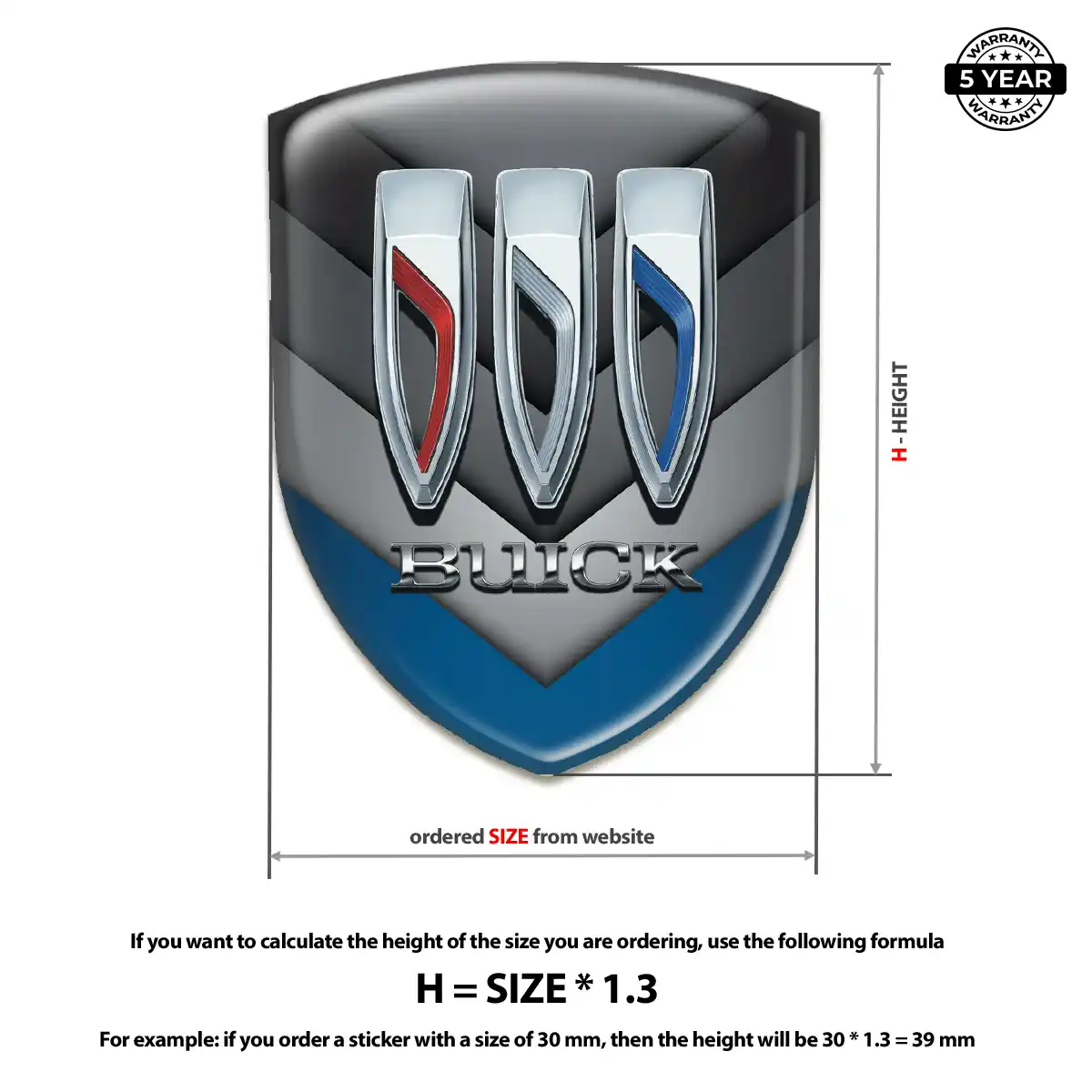 Buick Car Emblem Decal Exclusive Series