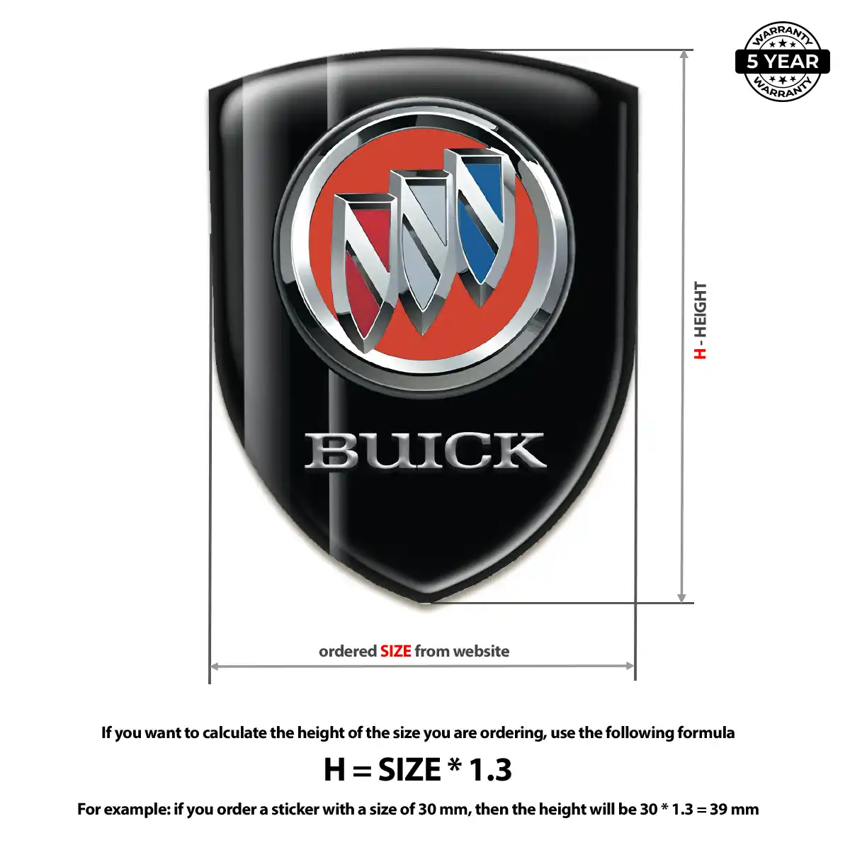 Buick Car Emblem Decal Prestige Line