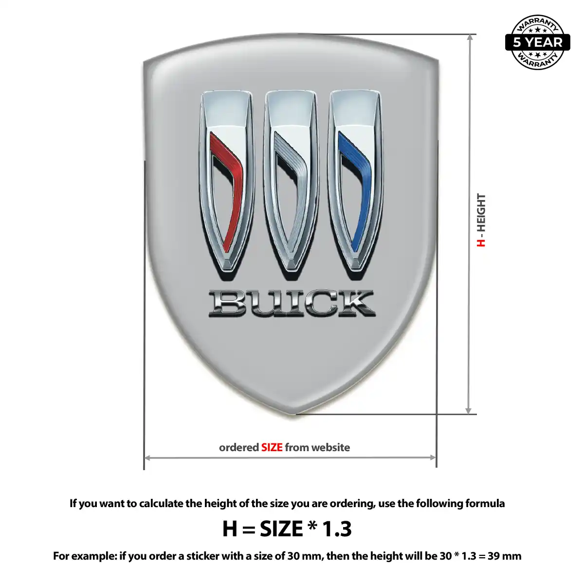 Buick Car Emblem Decal Refined Design