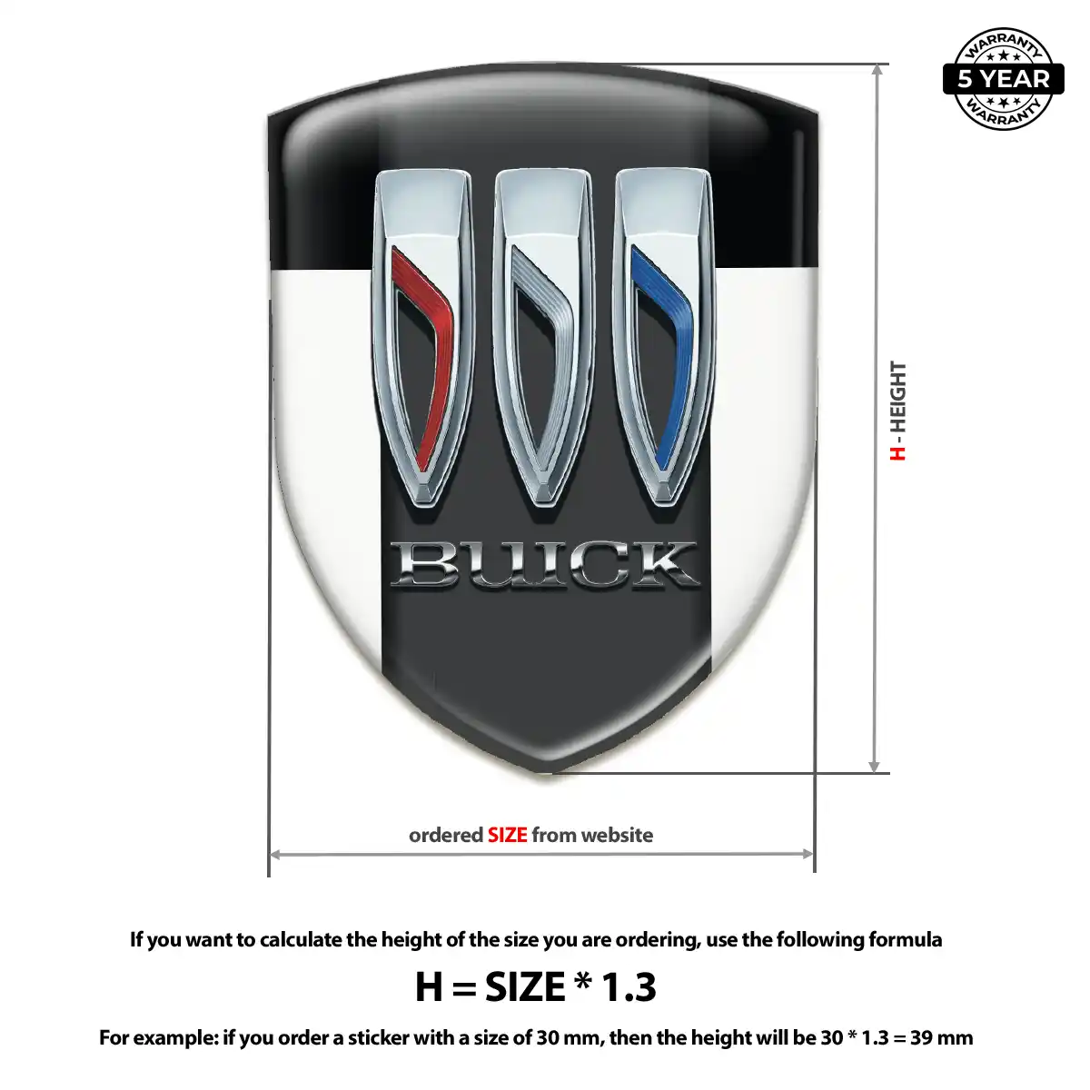 Buick Car Emblem Decal Signature Grade