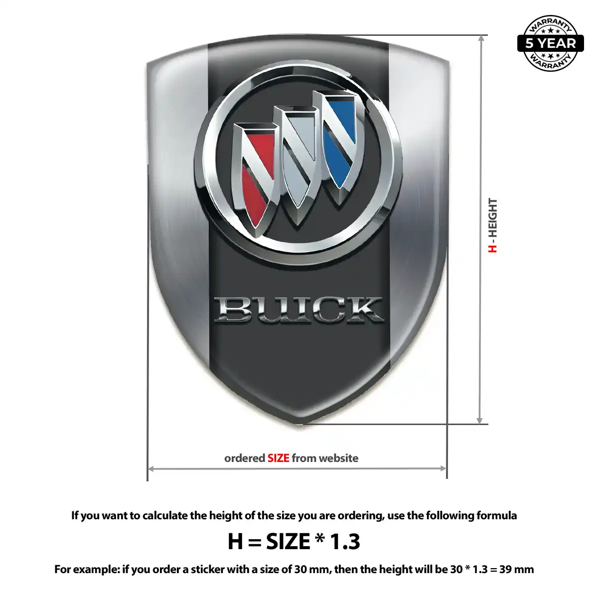 Buick Car Emblem Decal Sleek Style