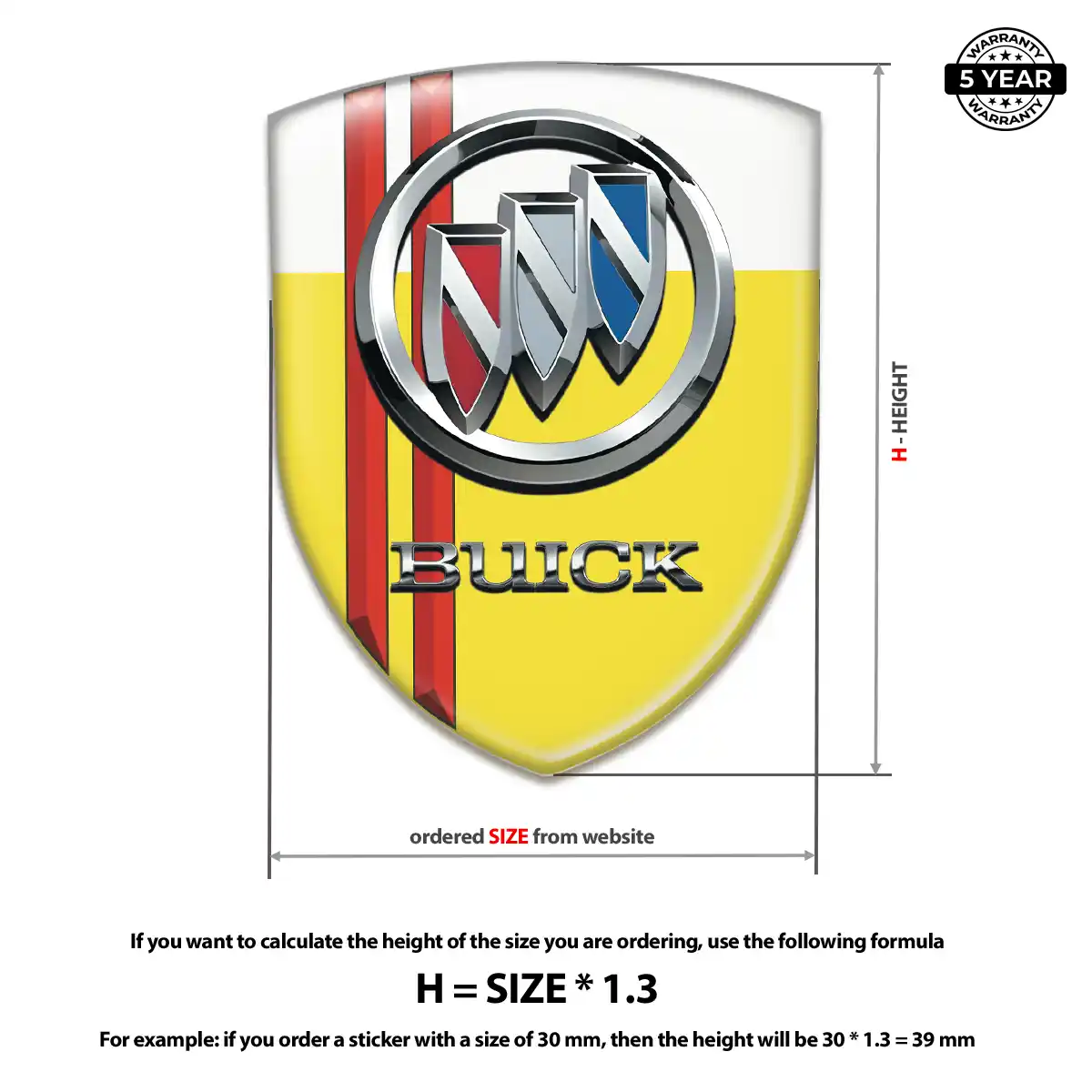 Buick Car Emblem Overlay Resin Elite