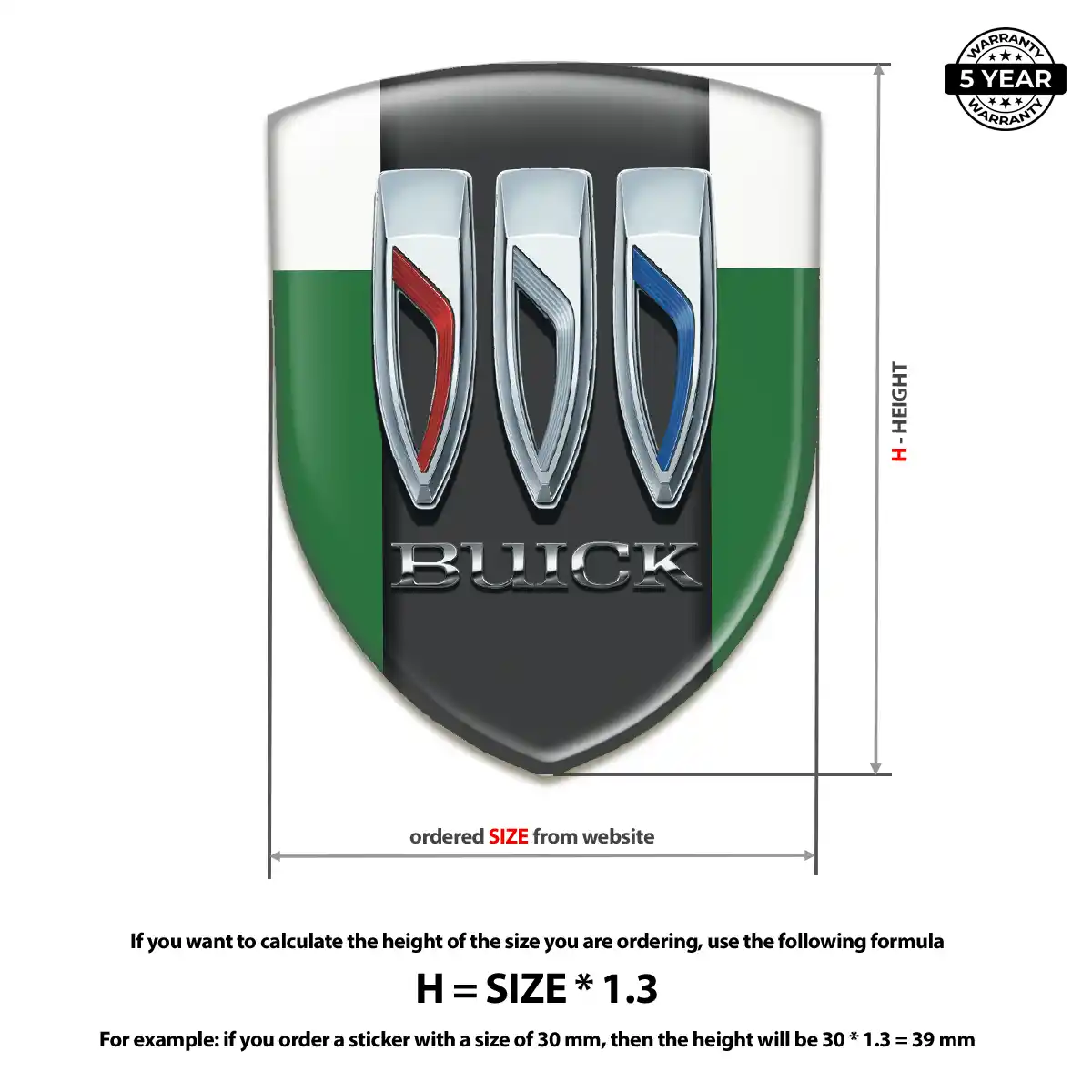 Buick Car Emblem Overlay Resin Luxe