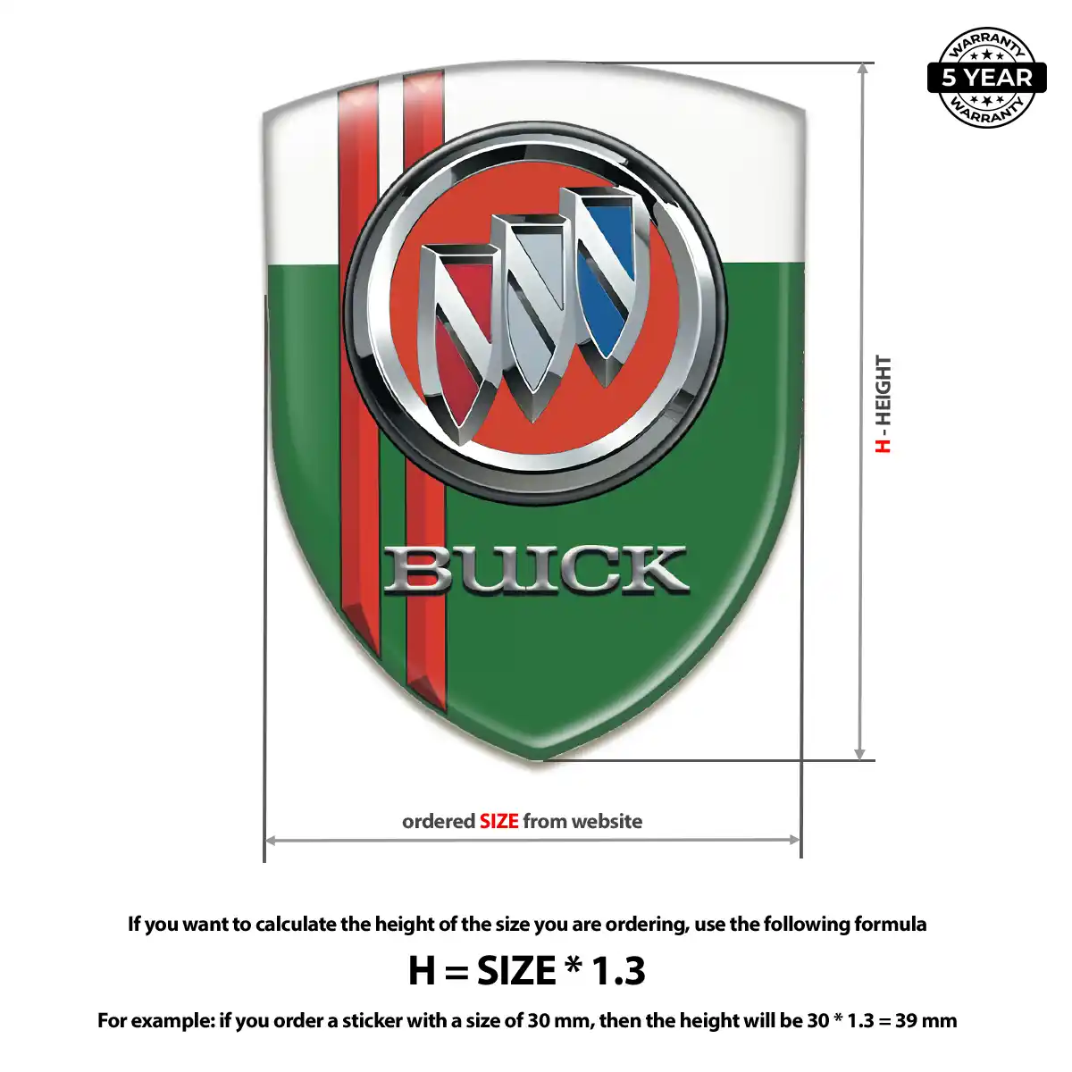 Buick Car Emblem Sticker Deluxe Edition