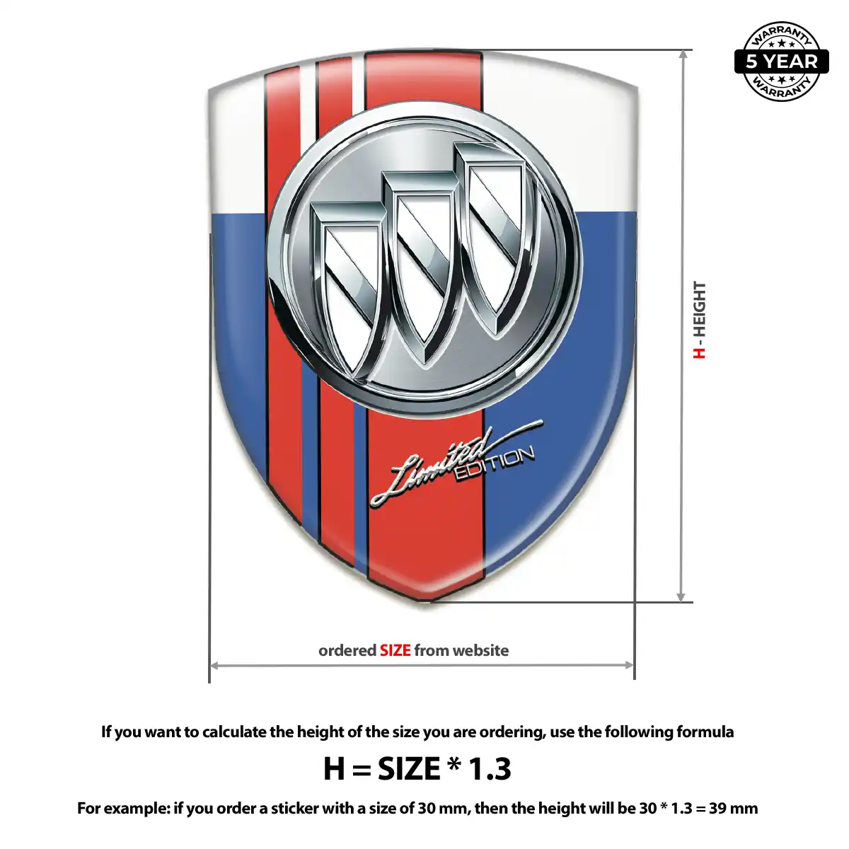 Buick Car Emblem Sticker Elite Edition