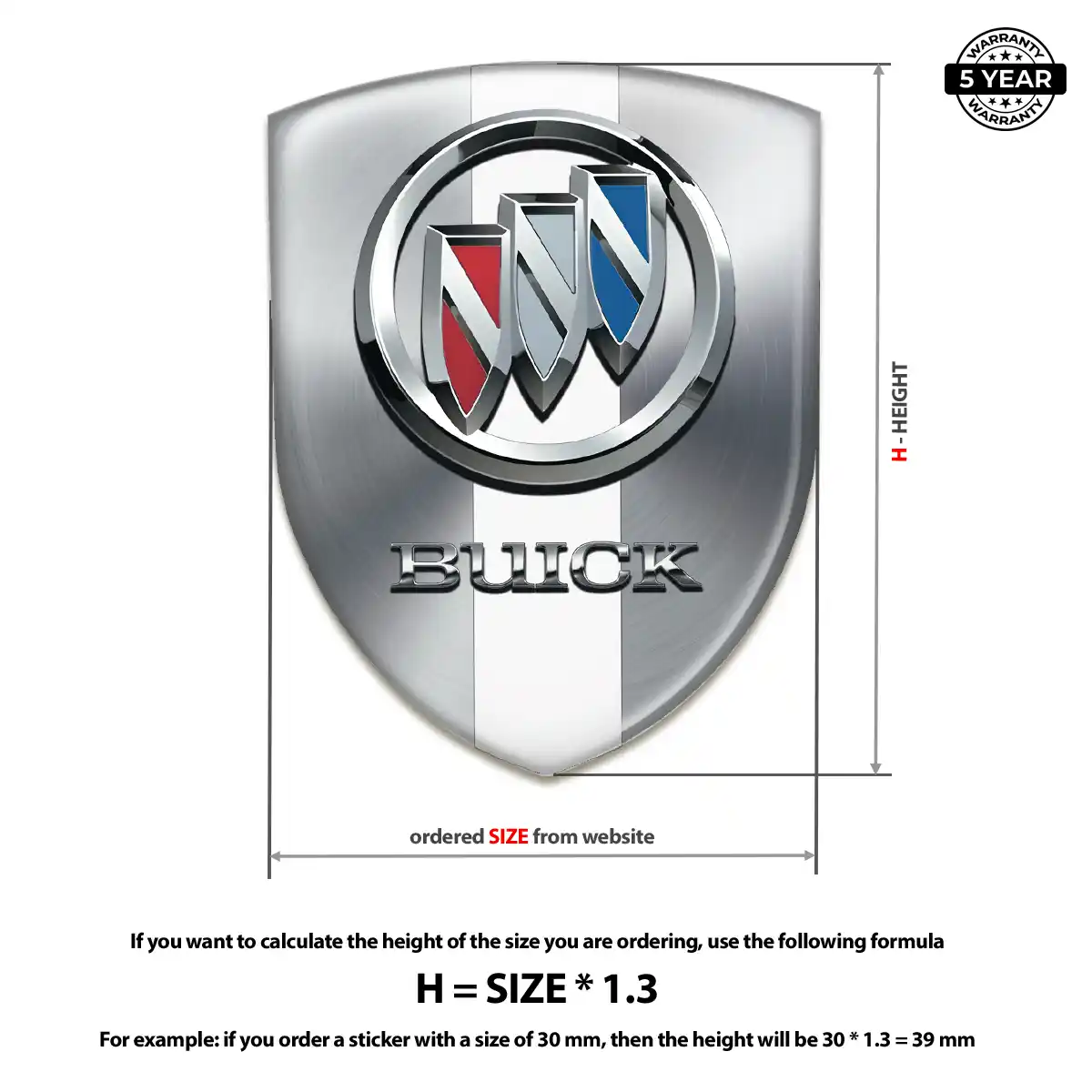 Buick Car Emblem Sticker Exclusive Series