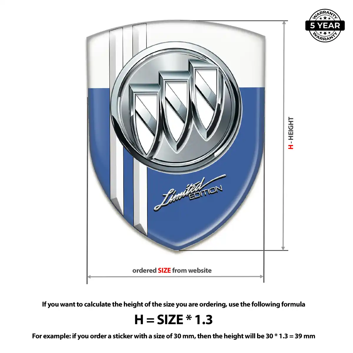 Buick Car Emblem Sticker Refined Design
