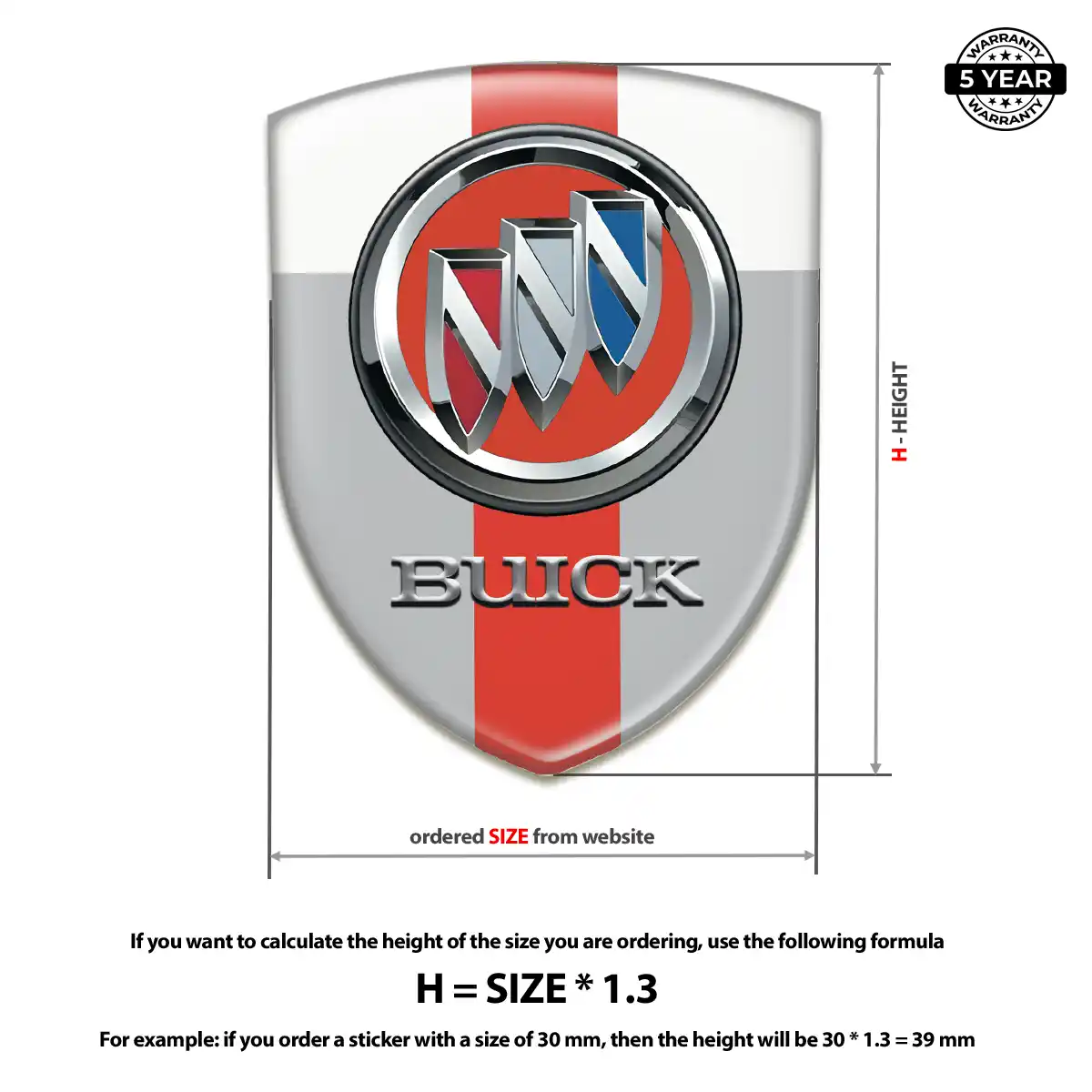 Buick Car Emblem Sticker Signature Grade