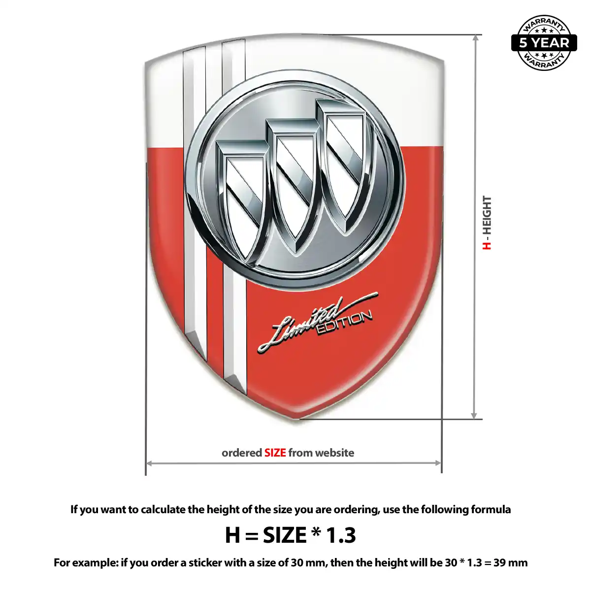 Buick Car Logo Decal Deluxe Edition