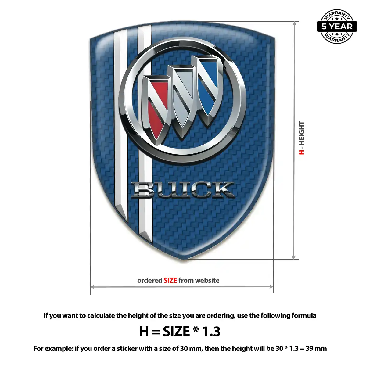 Buick Car Logo Decal Elite Finish