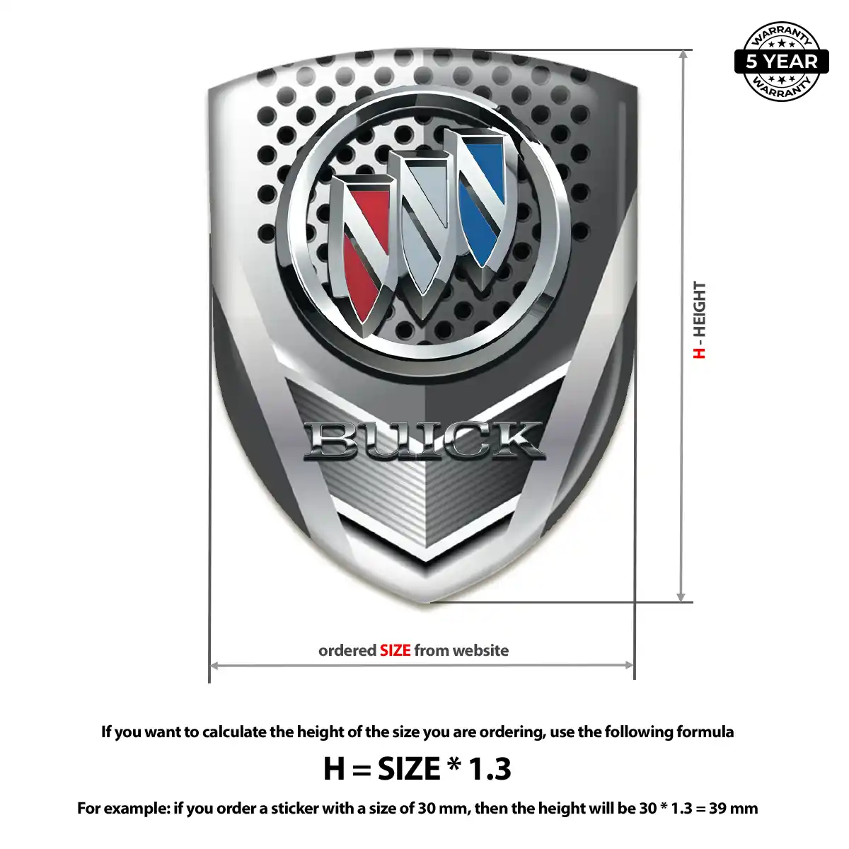 Buick Car Logo Decal Interior Luxe