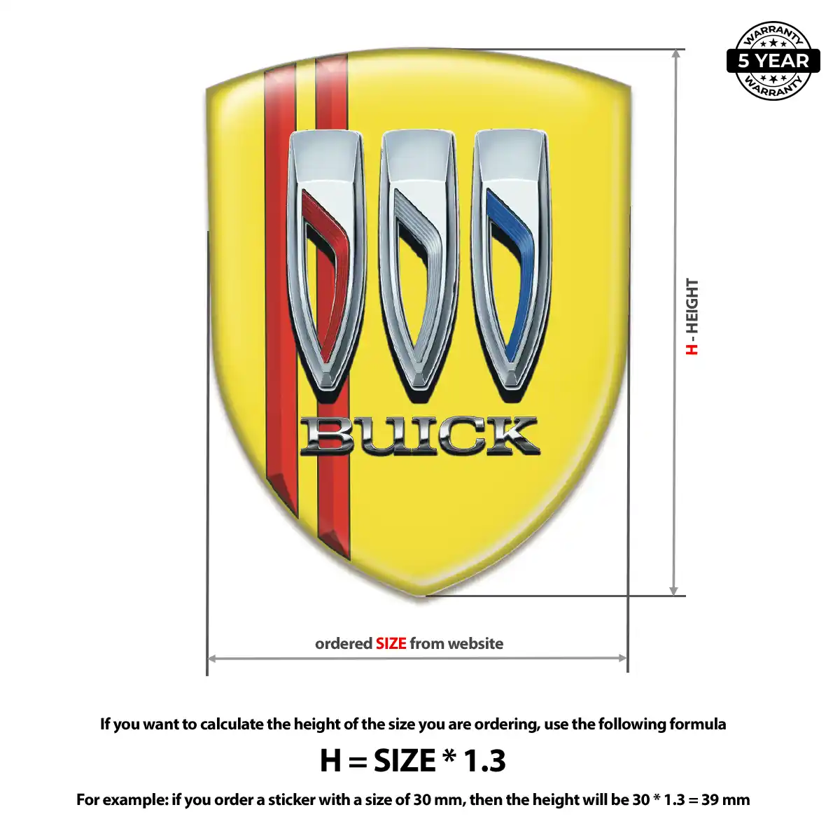 Buick Car Logo Decal Refined Design