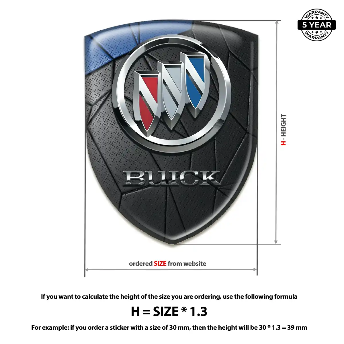 Buick Crest Logo Emblem Deluxe Edition