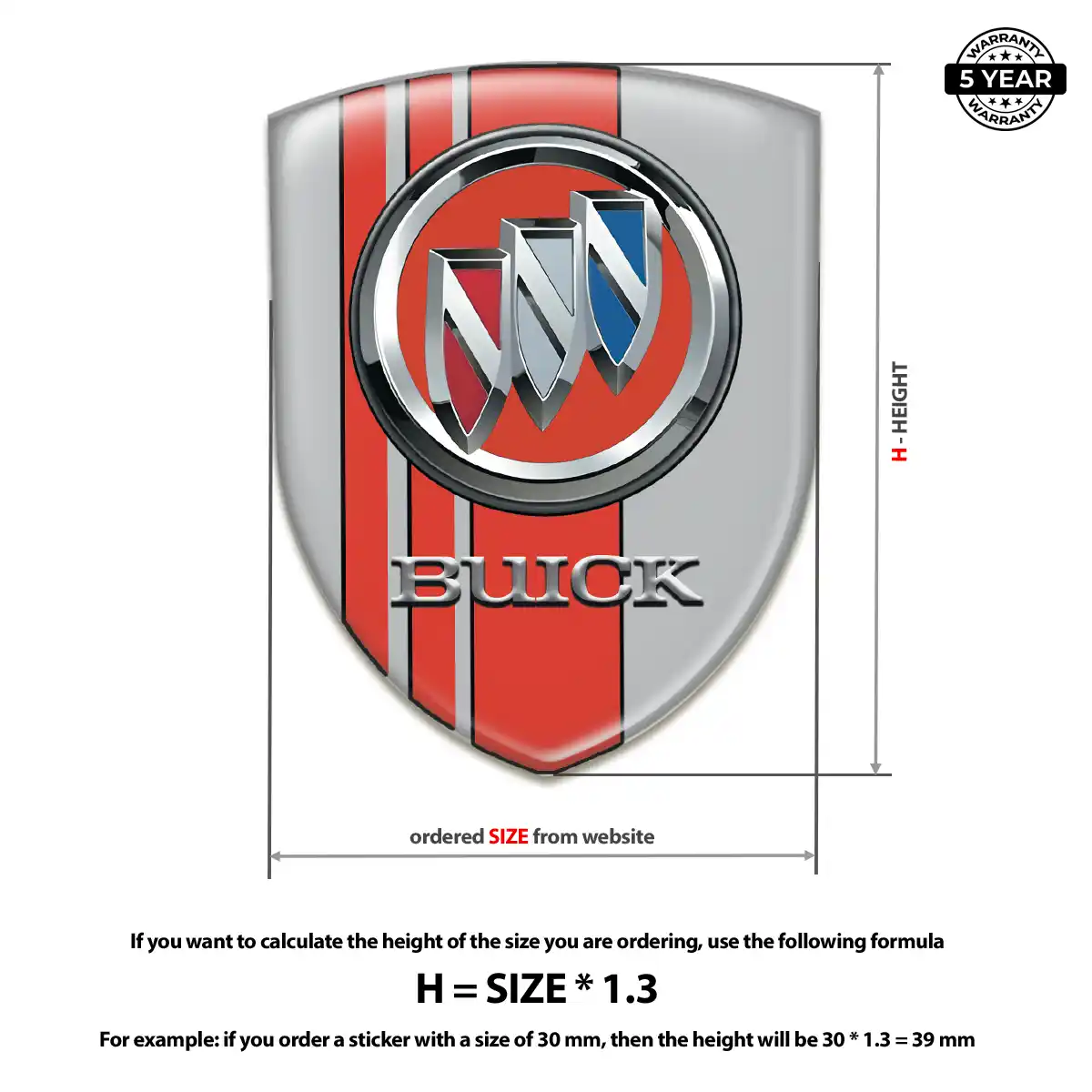 Buick Crest Logo Emblem Premium Dome