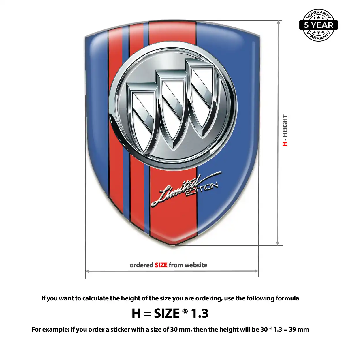 Buick Domed Badge Premium Dome