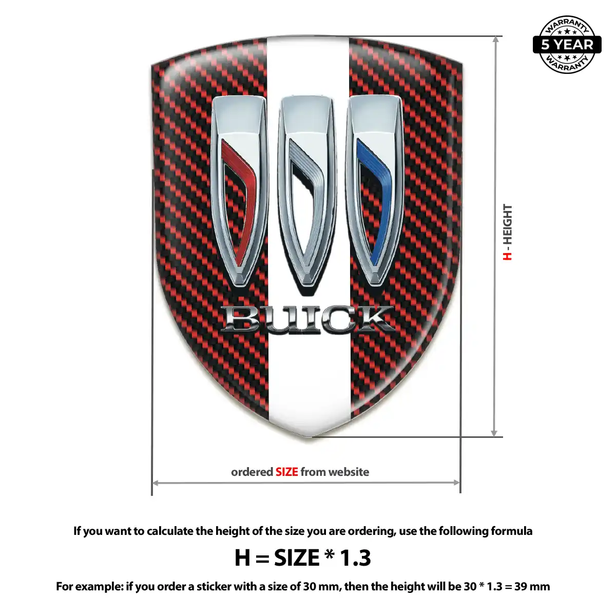 Buick Domed Car Sticker Elite Edition