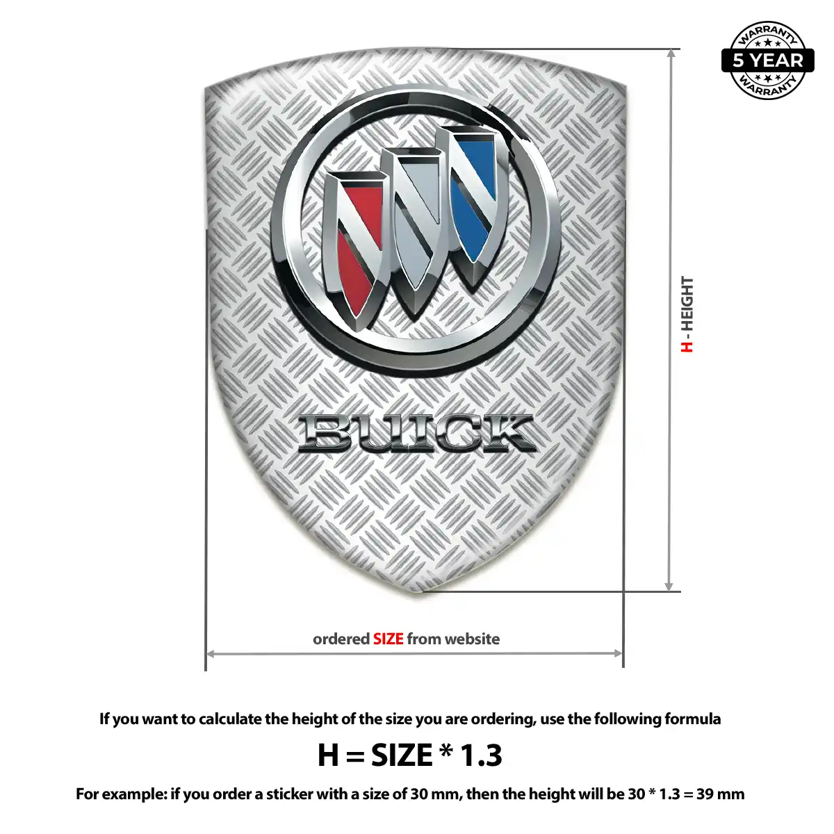 Buick Domed Car Sticker Exclusive Series
