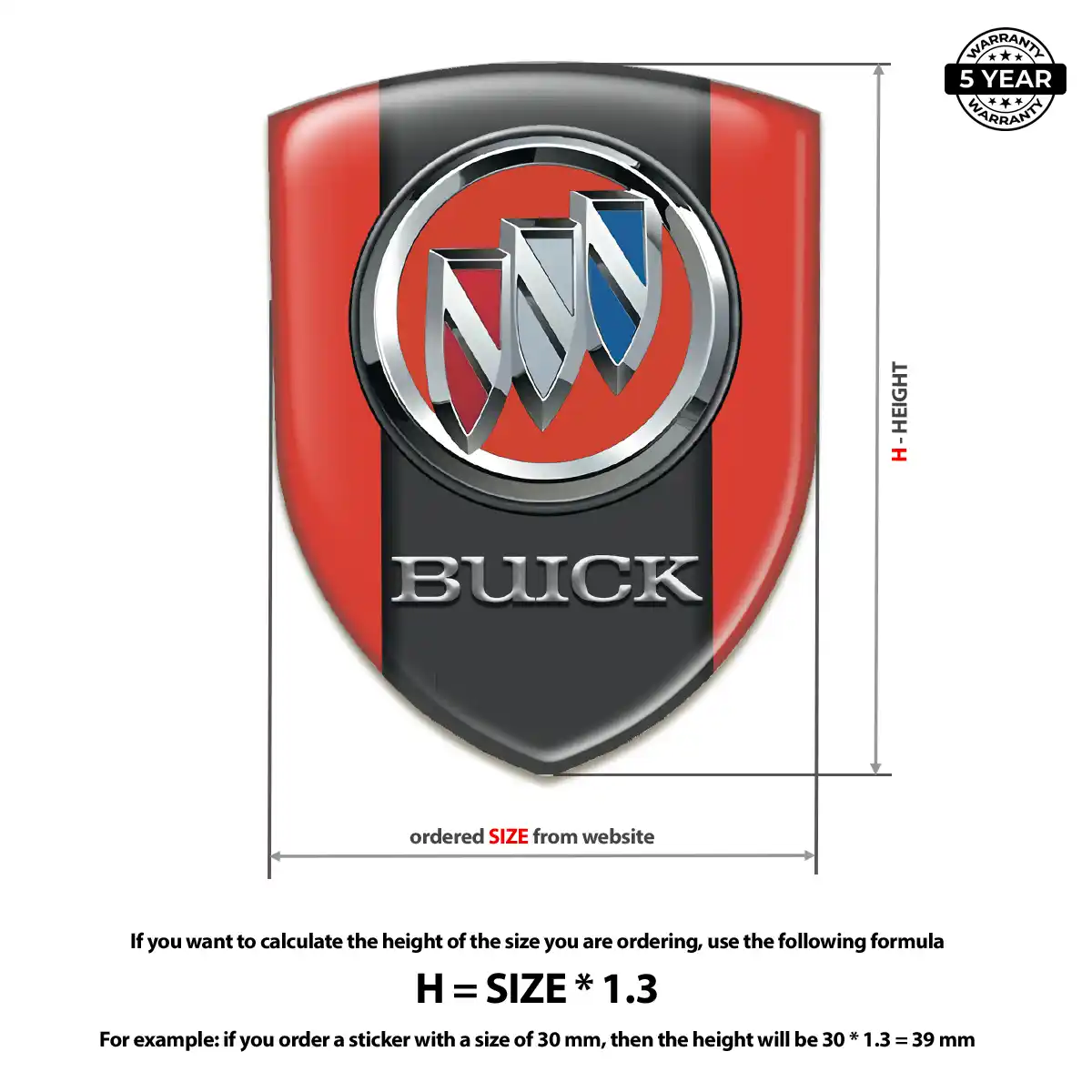 Buick Domed Car Sticker Noble Edition