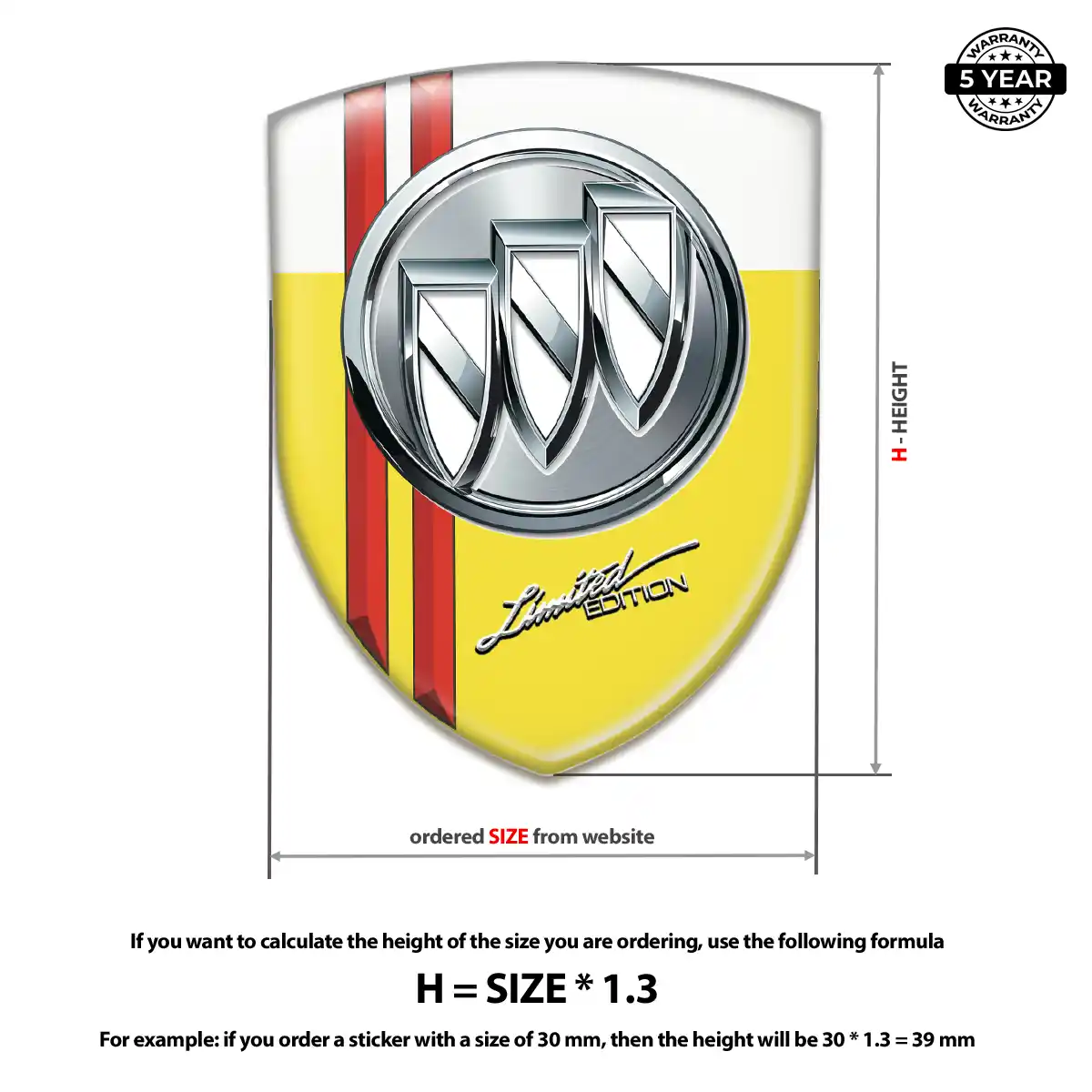 Buick Domed Car Sticker Prestige Line