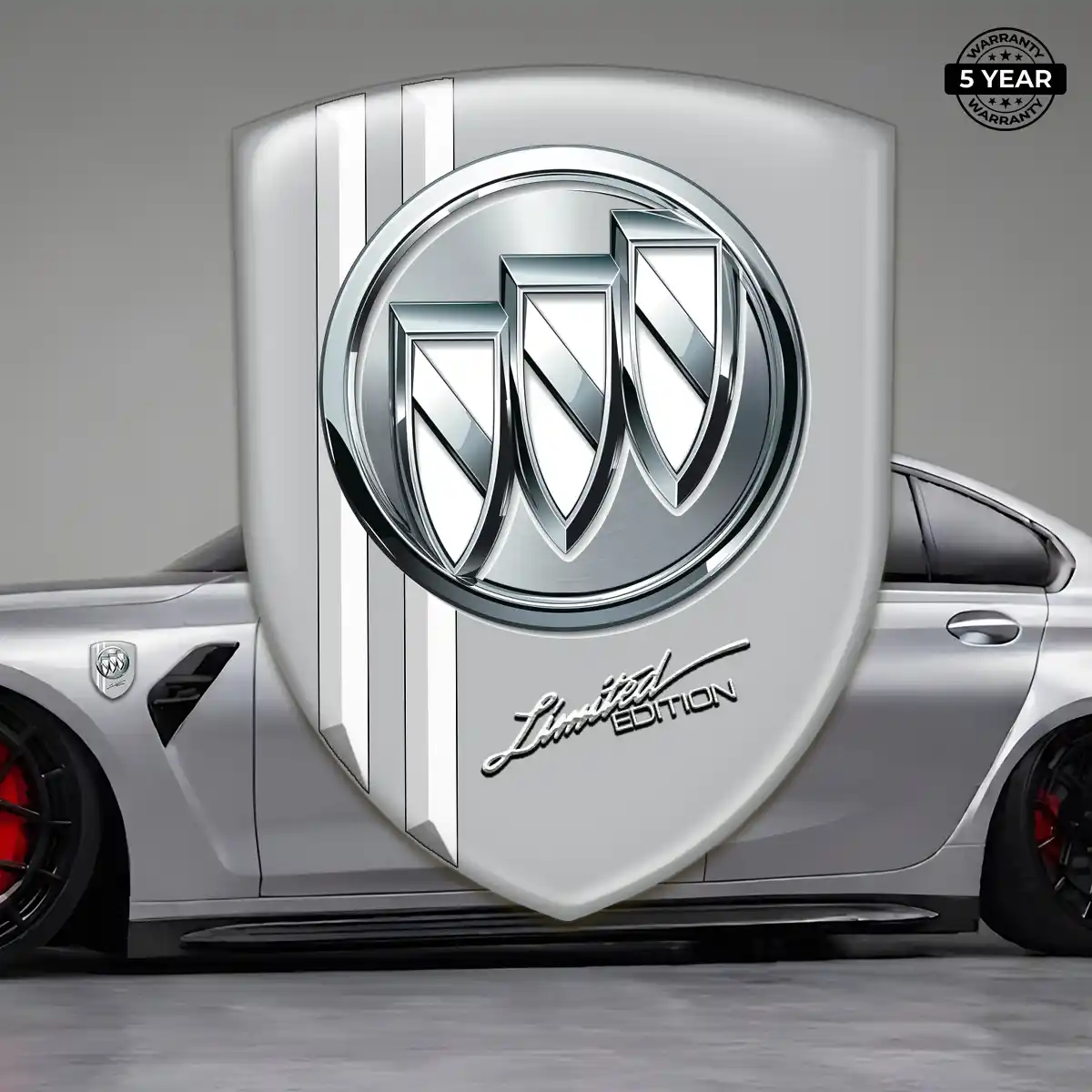 Buick Domed Car Sticker Sleek Style