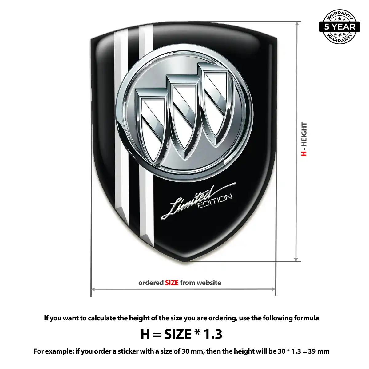 Buick Domed Car Sticker Superior Craft