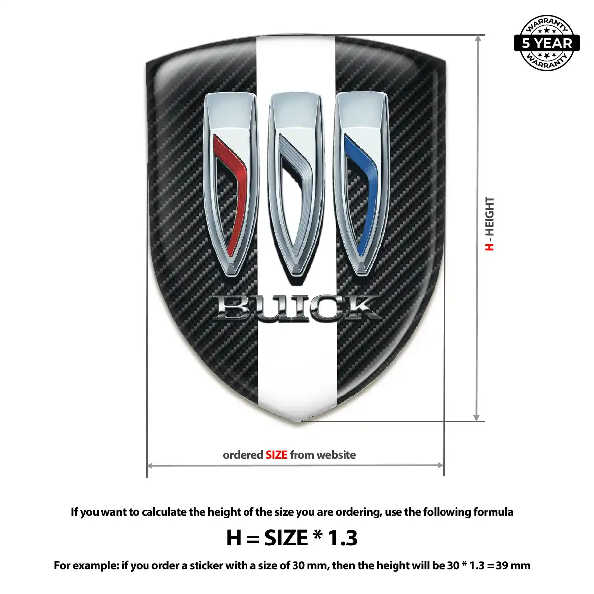 Buick Domed Decal Deluxe Edition