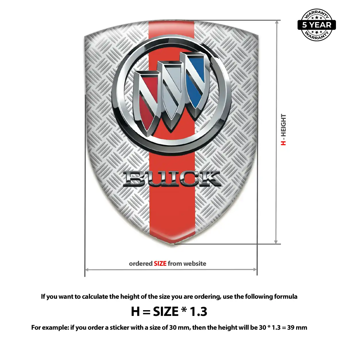 Buick Domed Decal Elite Edition