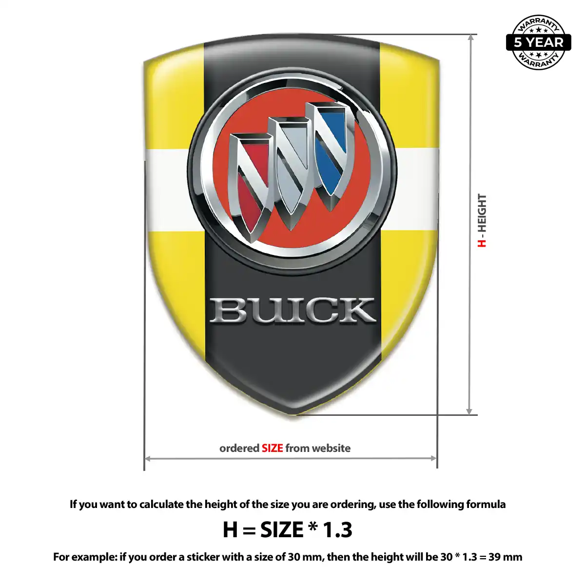 Buick Domed Decal Interior Luxe