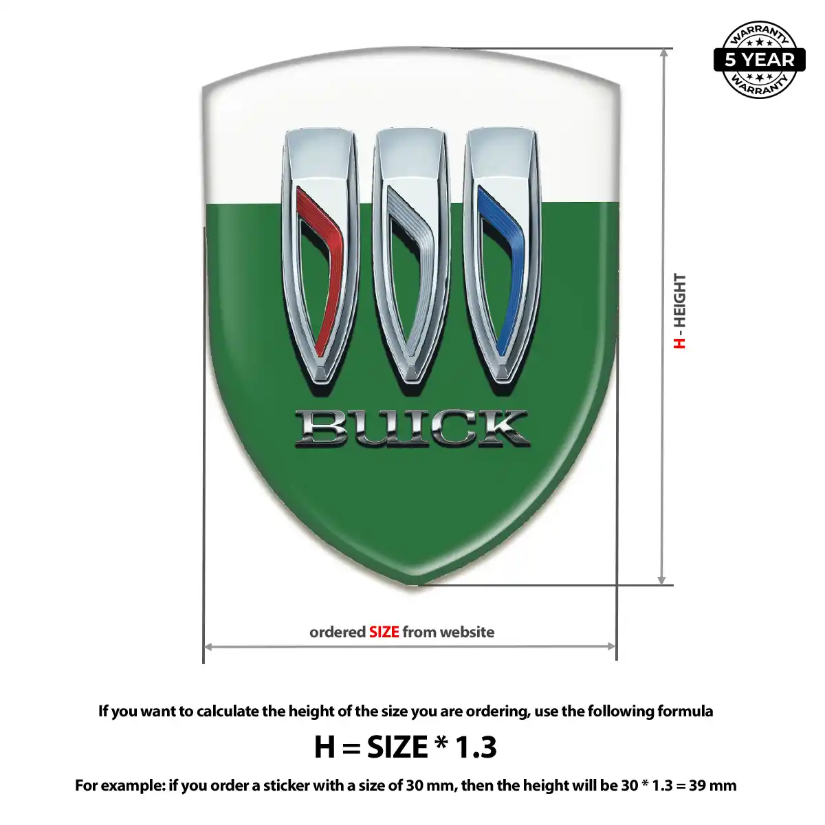 Buick Domed Decal Opulent Line