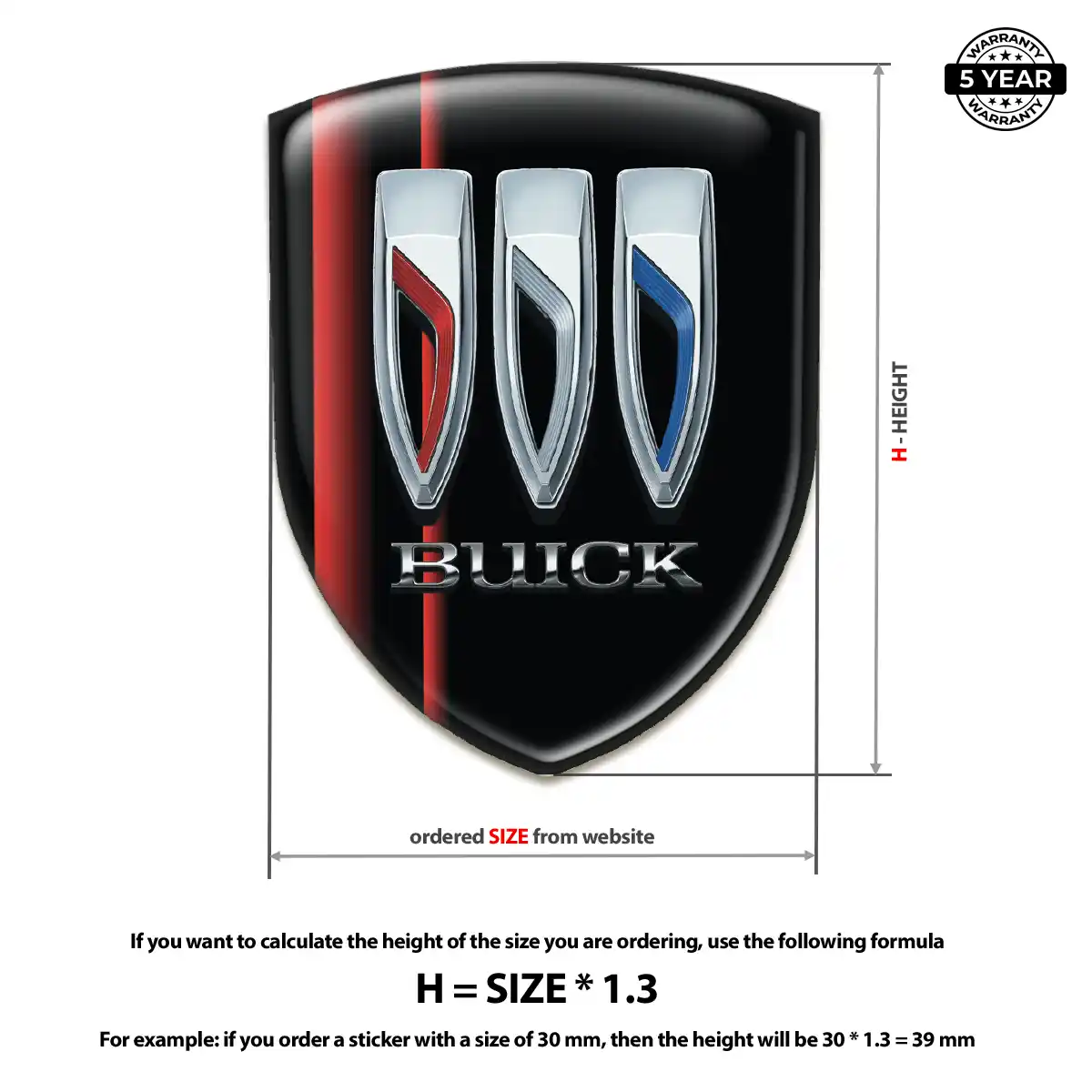 Buick Domed Decal Prestige Line