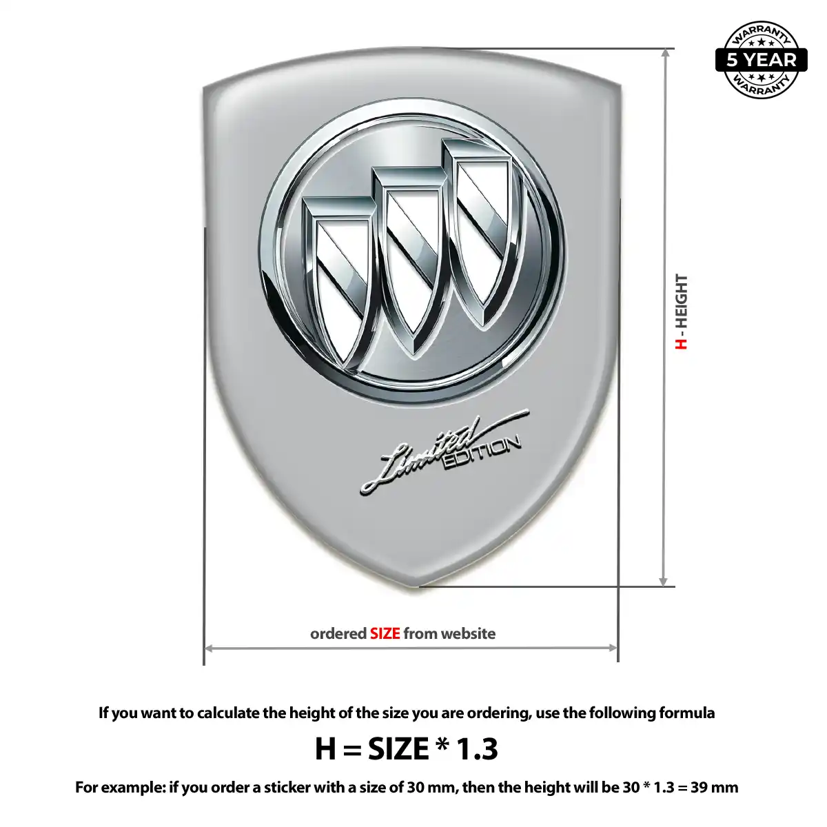 Buick Domed Decal Prime Quality