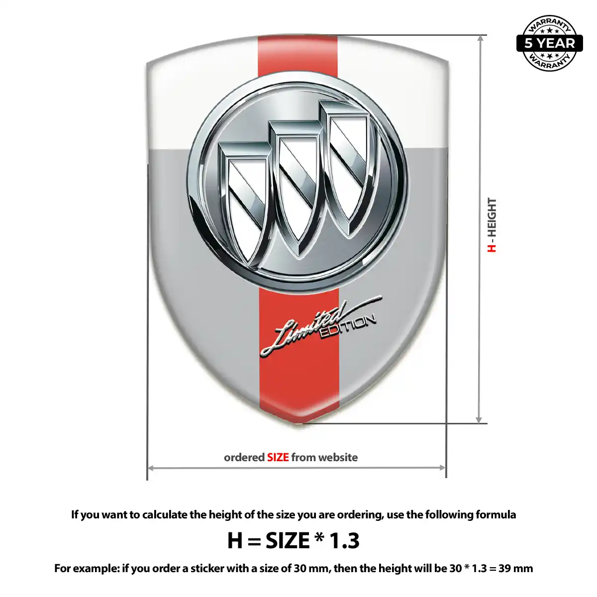 Buick Domed Decal Signature Grade