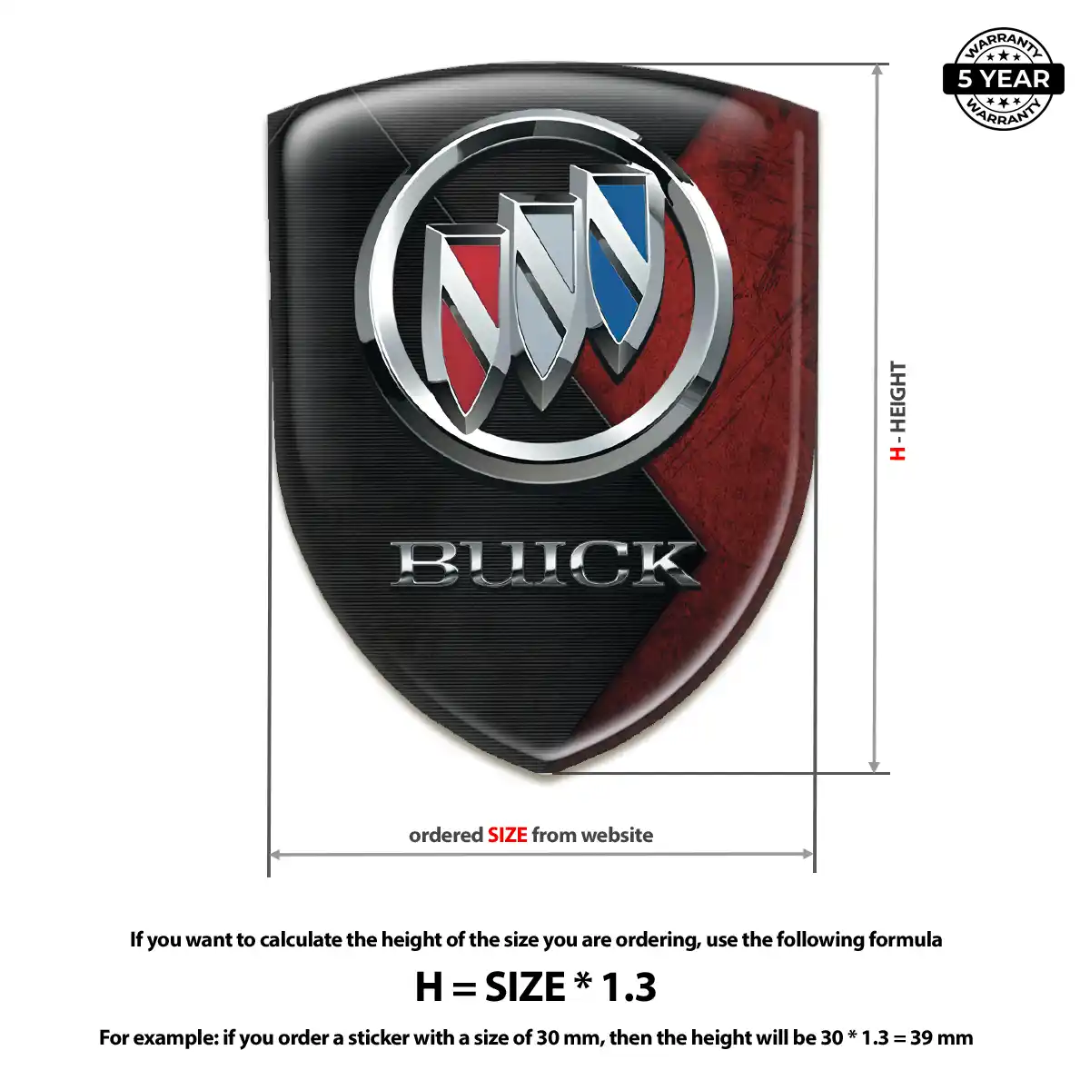 Buick Domed Emblem Elite Finish