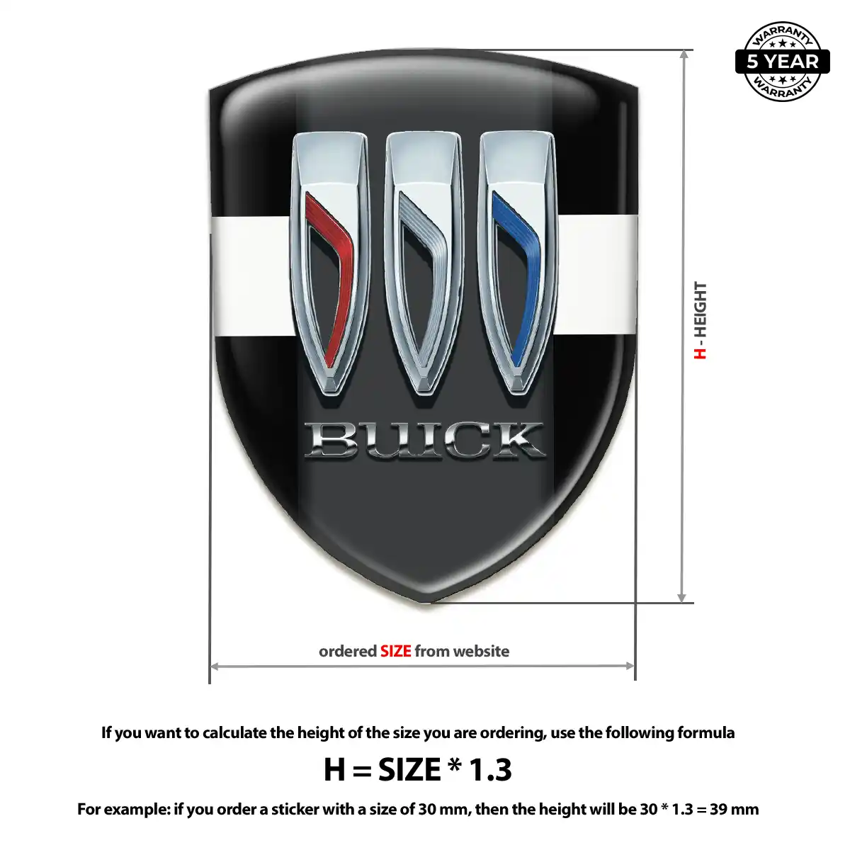 Buick Domed Emblem Premium Dome