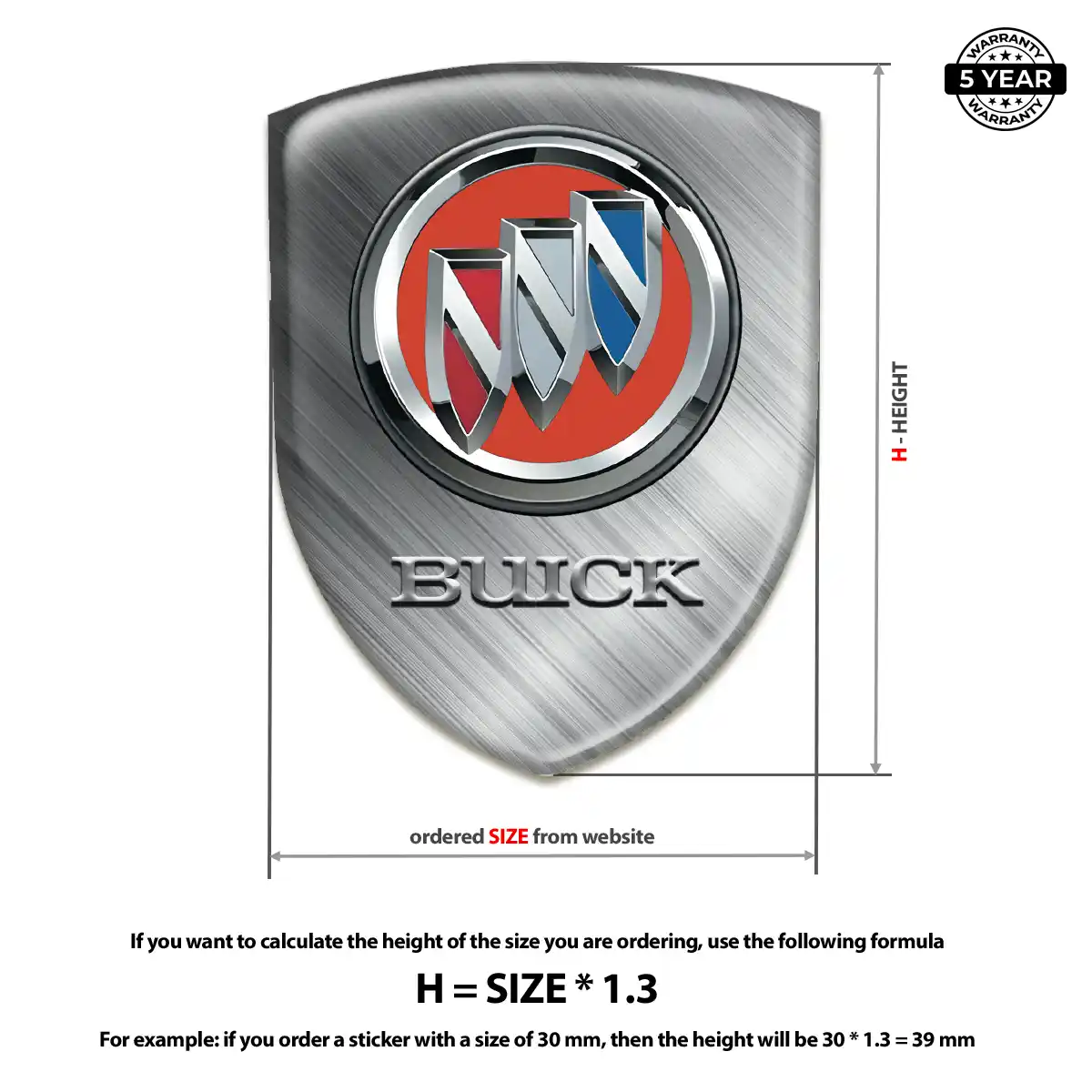 Buick Domed Emblem Prime Quality