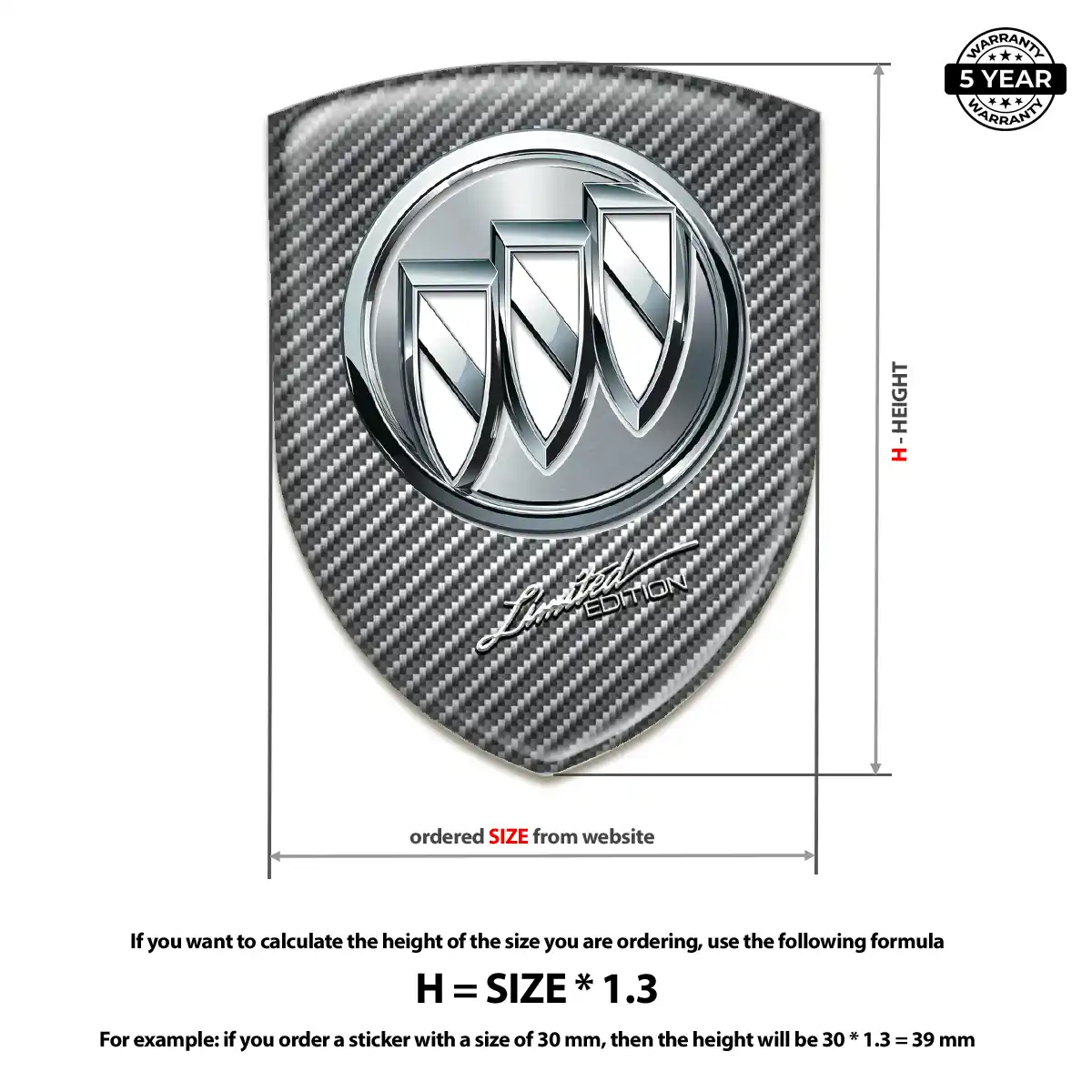 Buick Domed Logo Decal Elite Edition