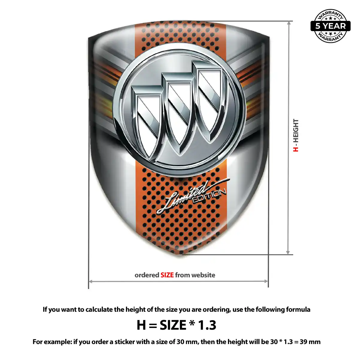 Buick Domed Logo Decal Opulent Line